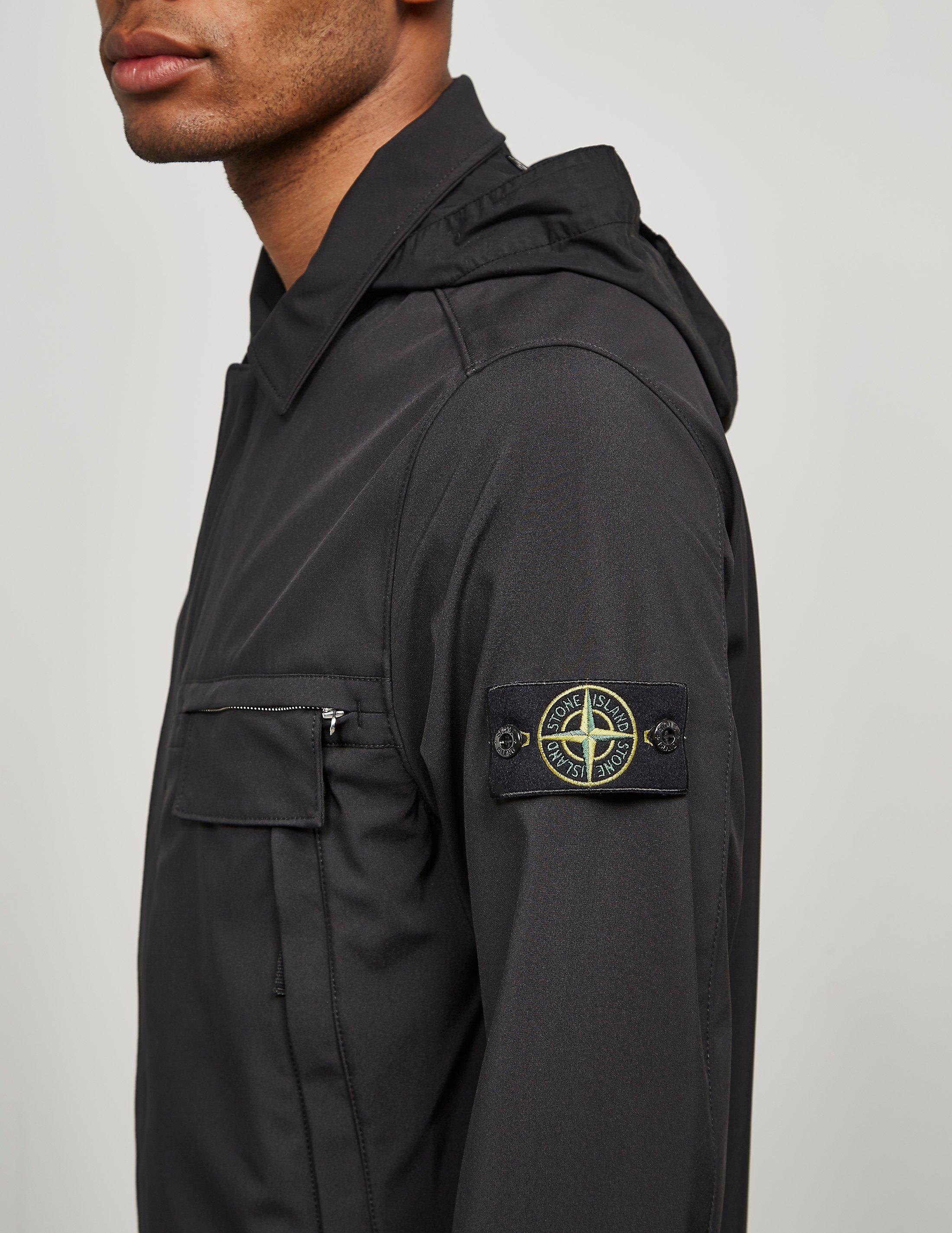 stone island hooded softshell jacket