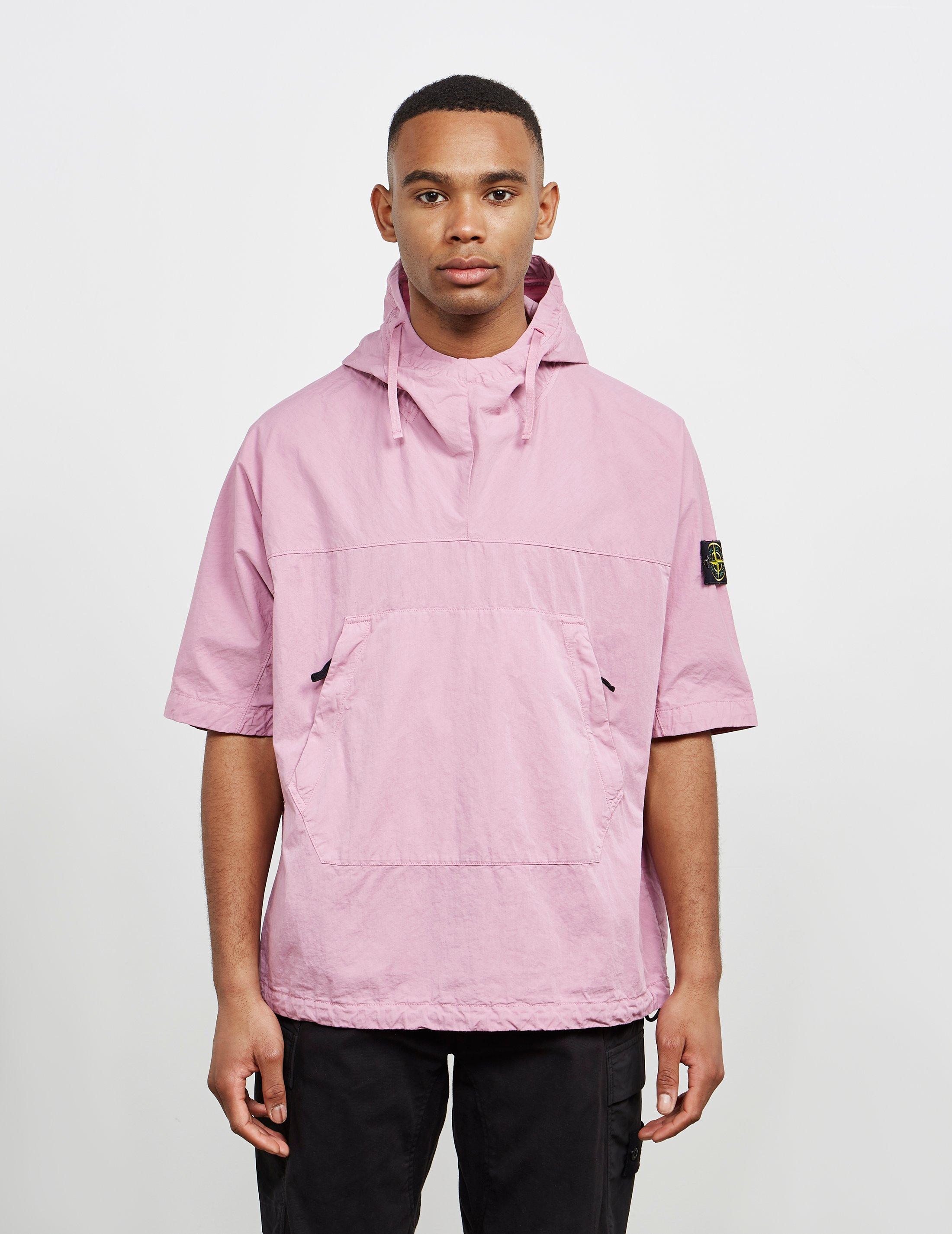 pink stone island over shirt