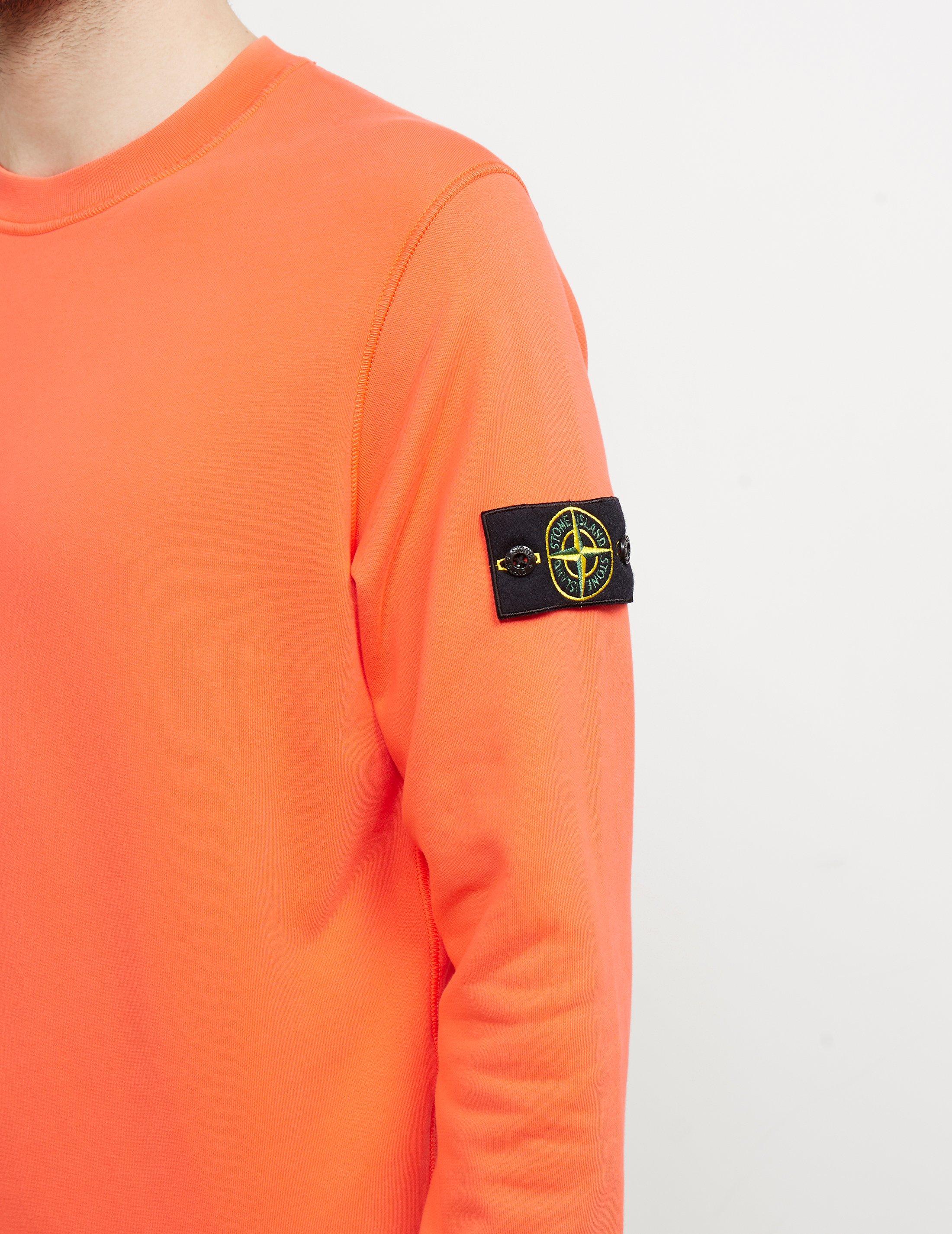 stone island orange crew neck