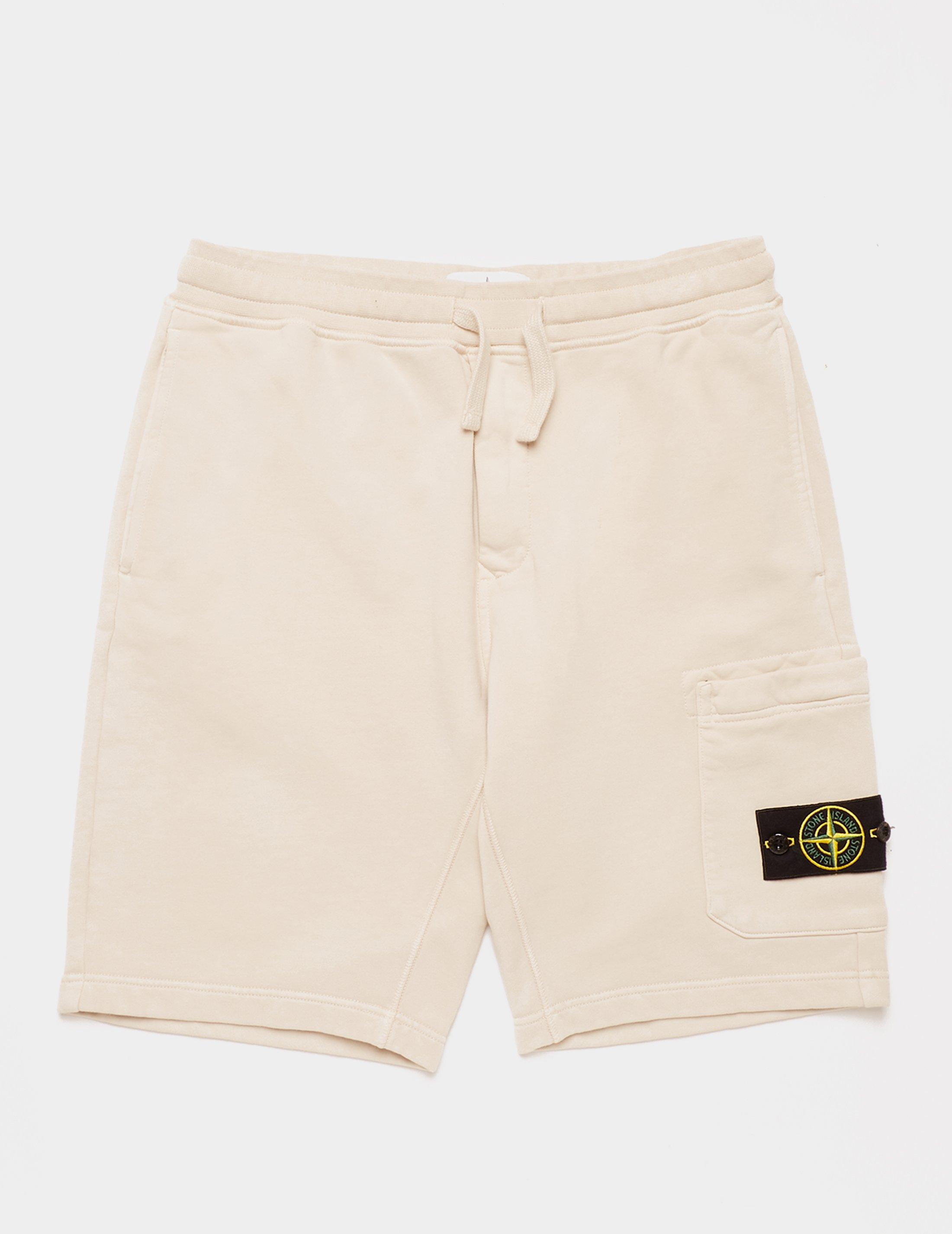 stone island badge shorts