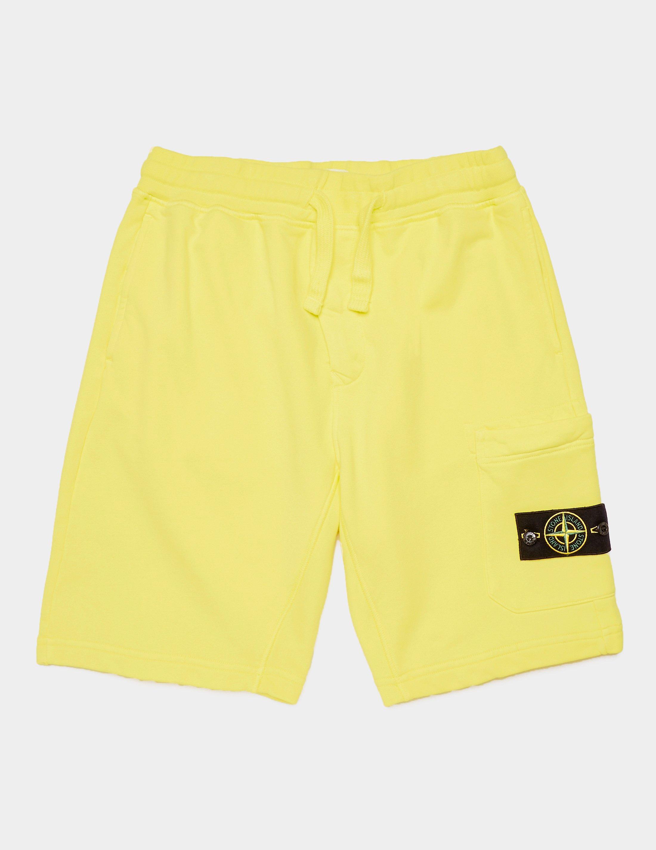 stone island yellow shorts