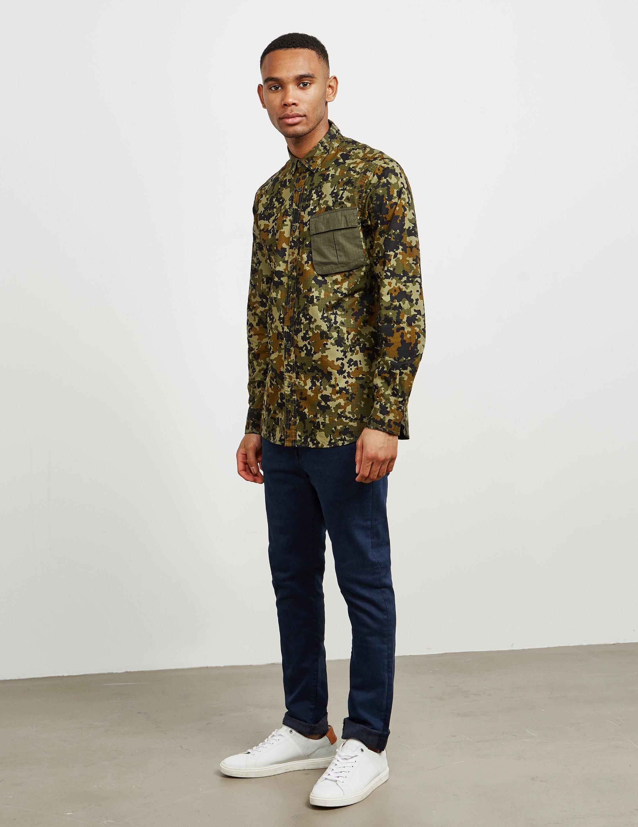 barbour international camo overshirt