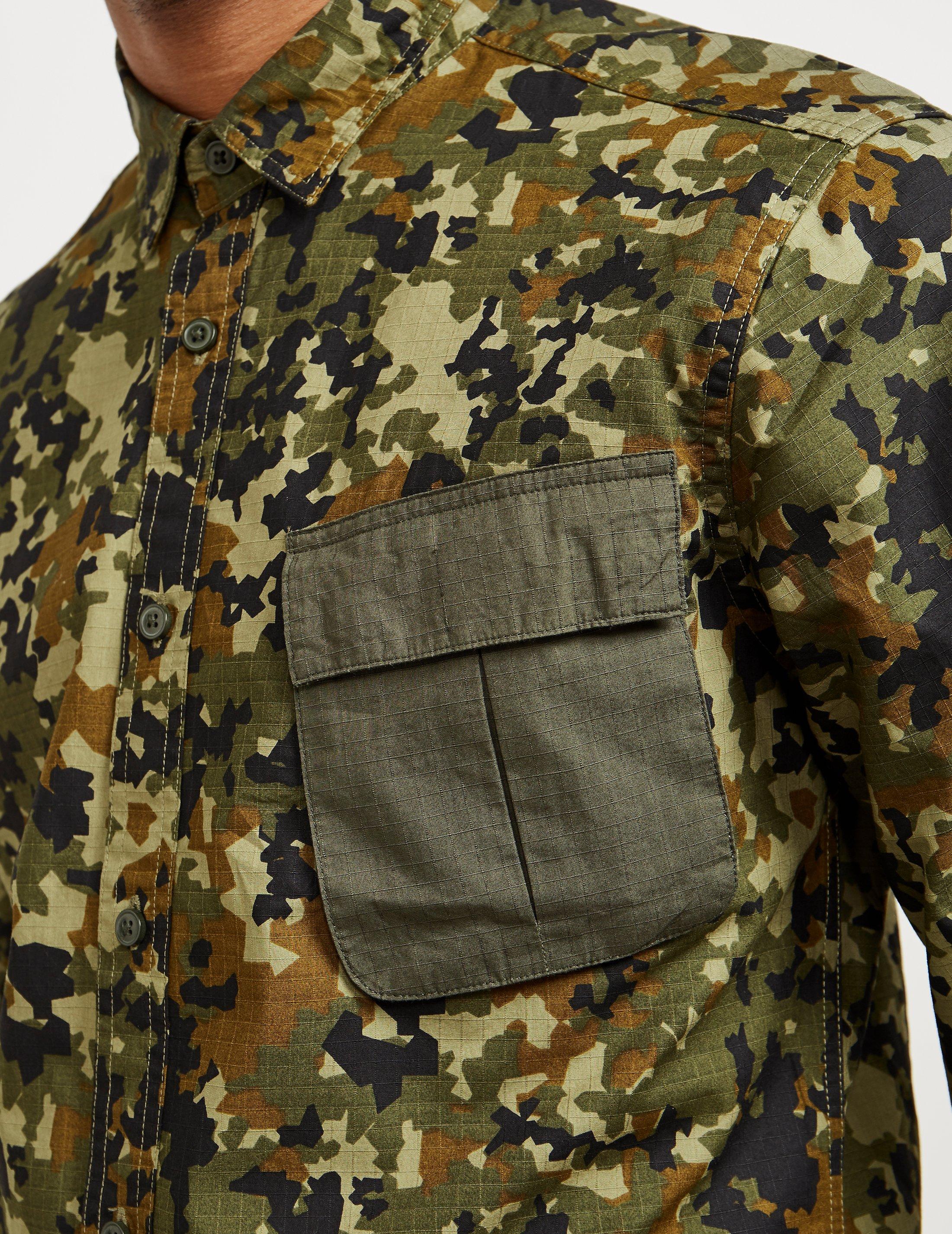 barbour international camo overshirt