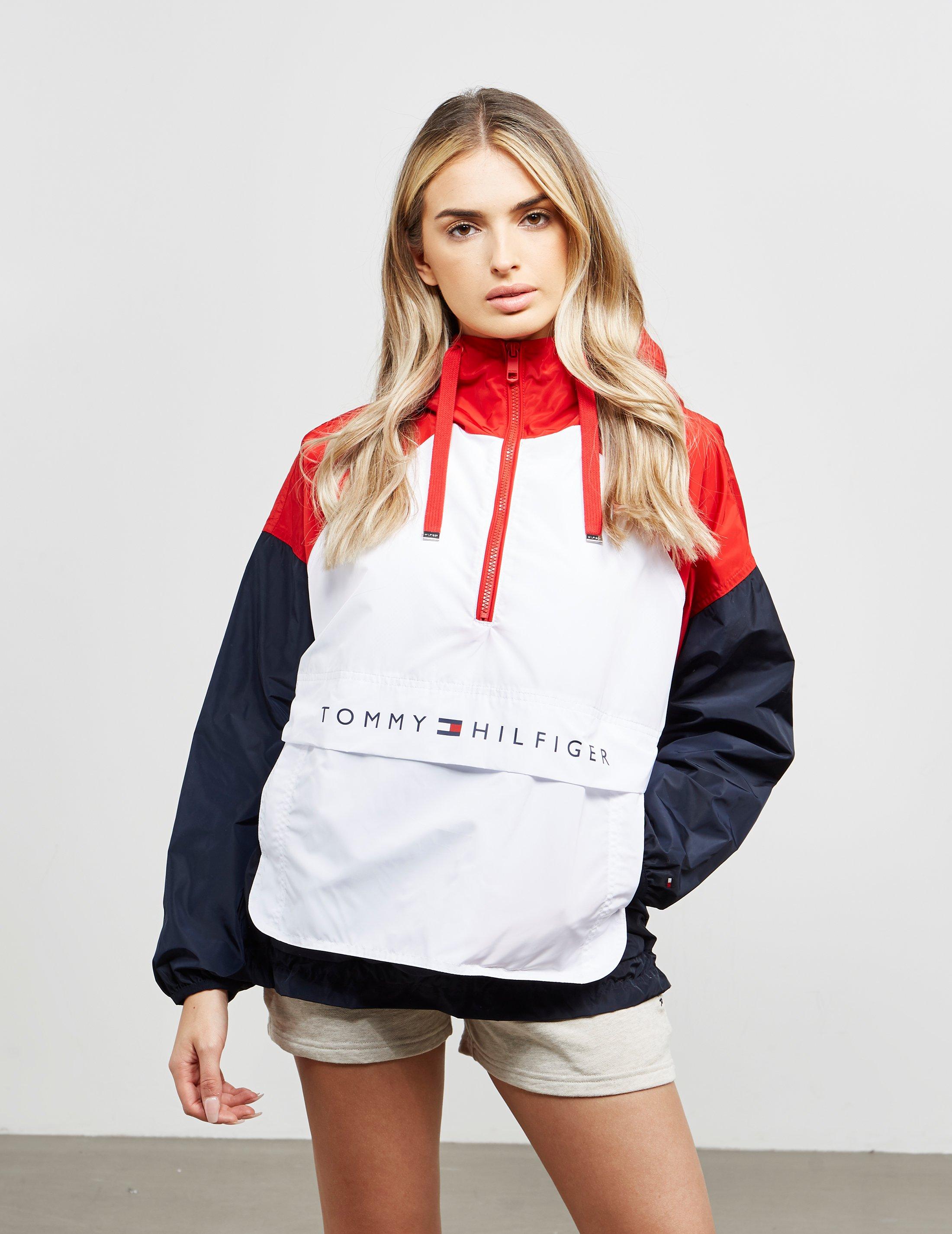 tommy hilfiger white windbreaker womens