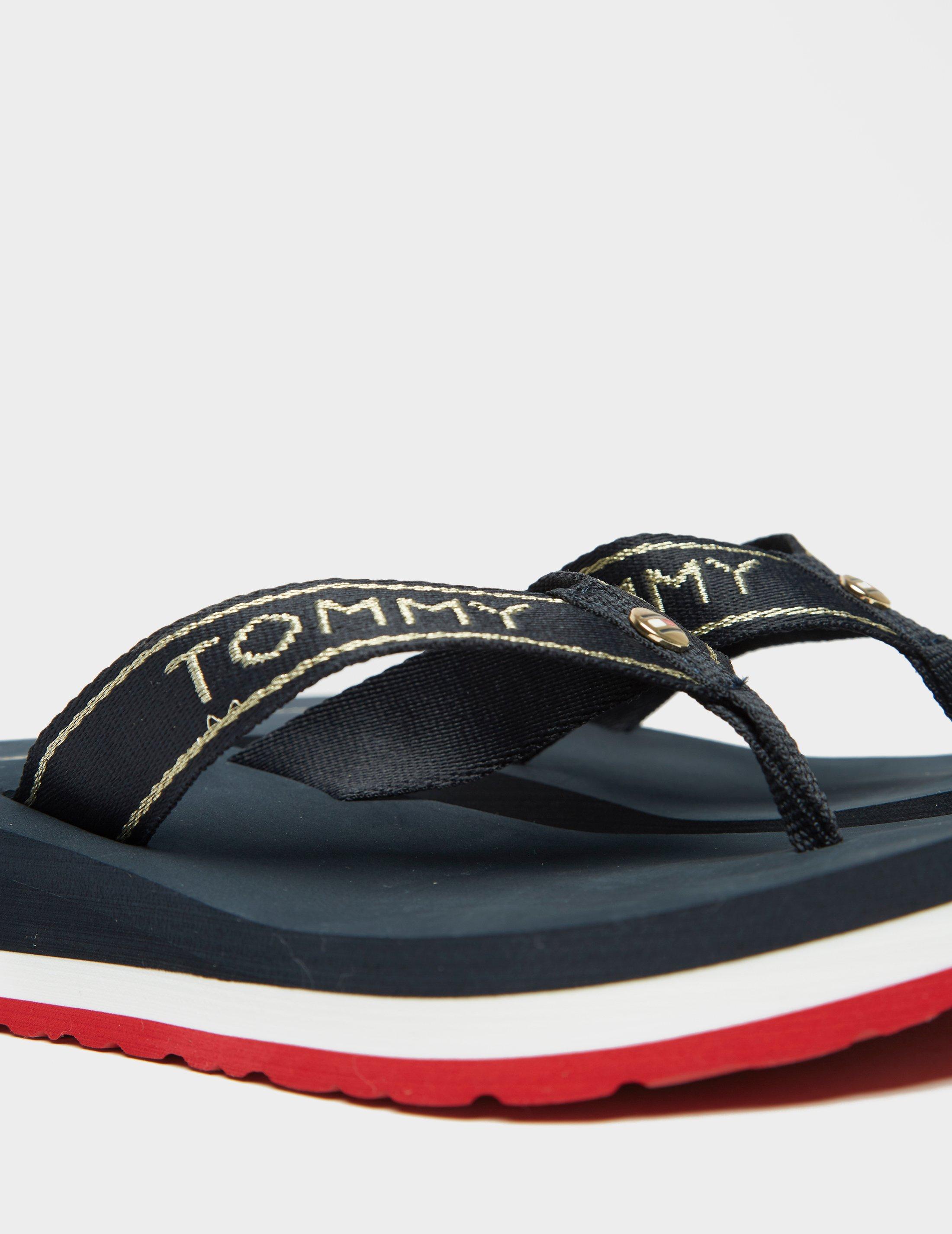 tommy hilfiger wedge flip flops