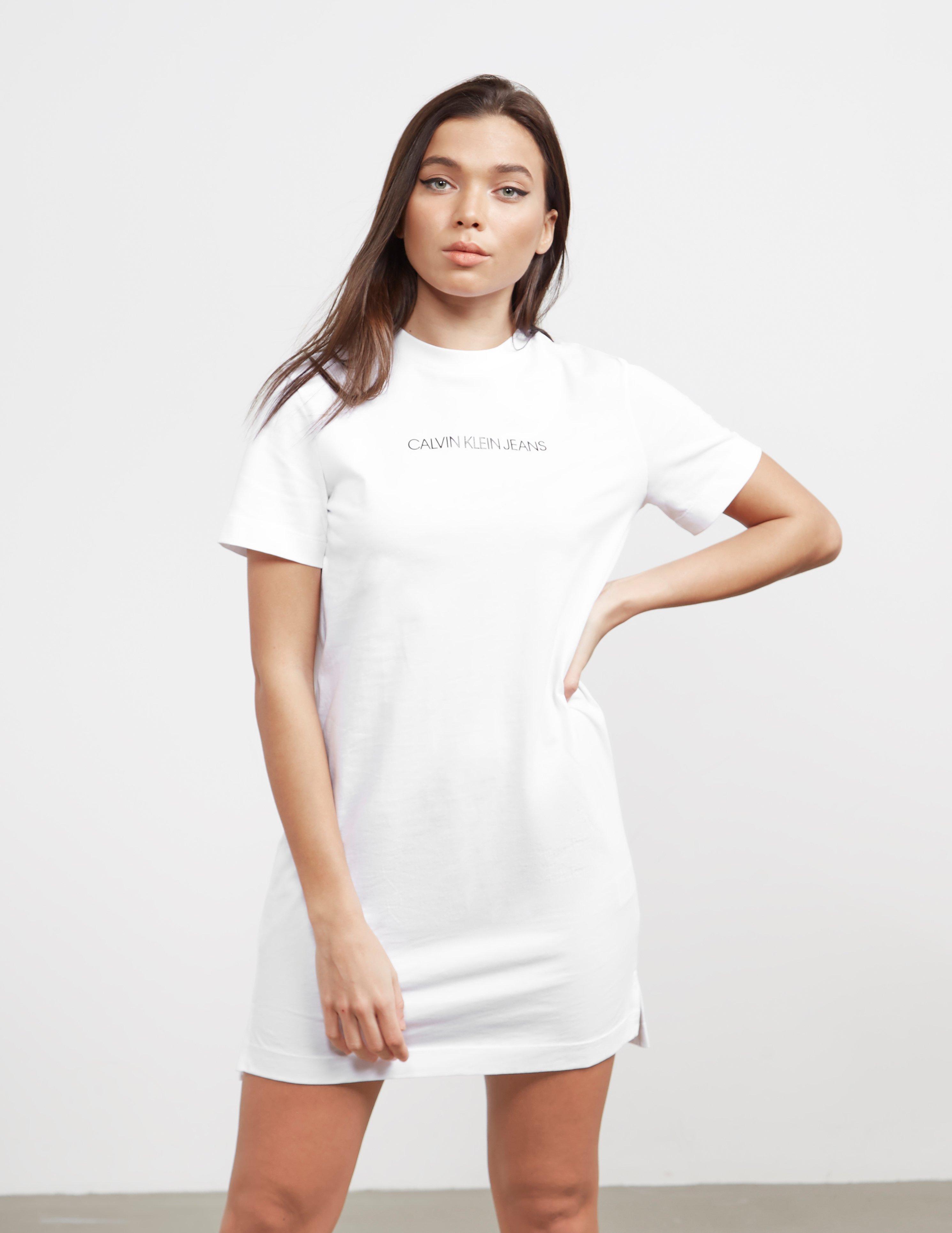 white t shirt and dress