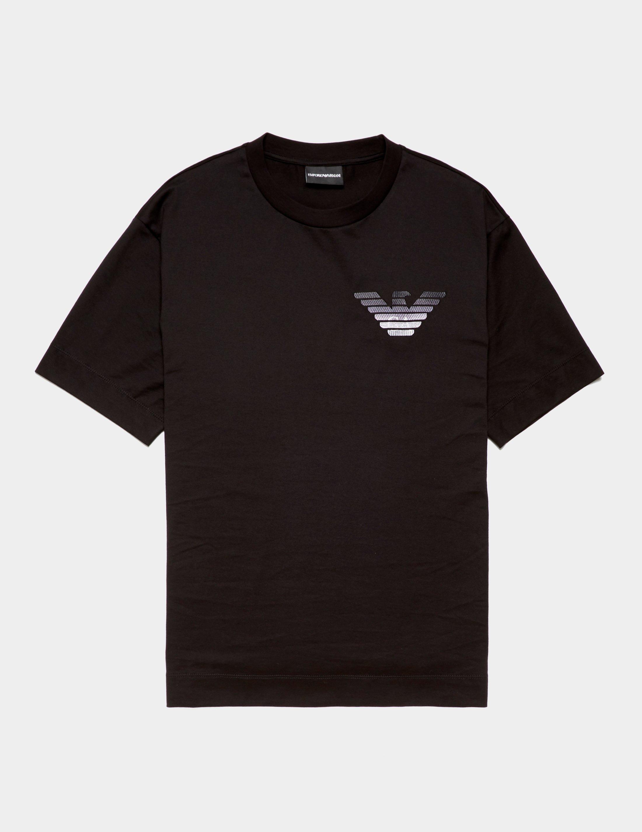 emporio armani embroidered eagle t shirt