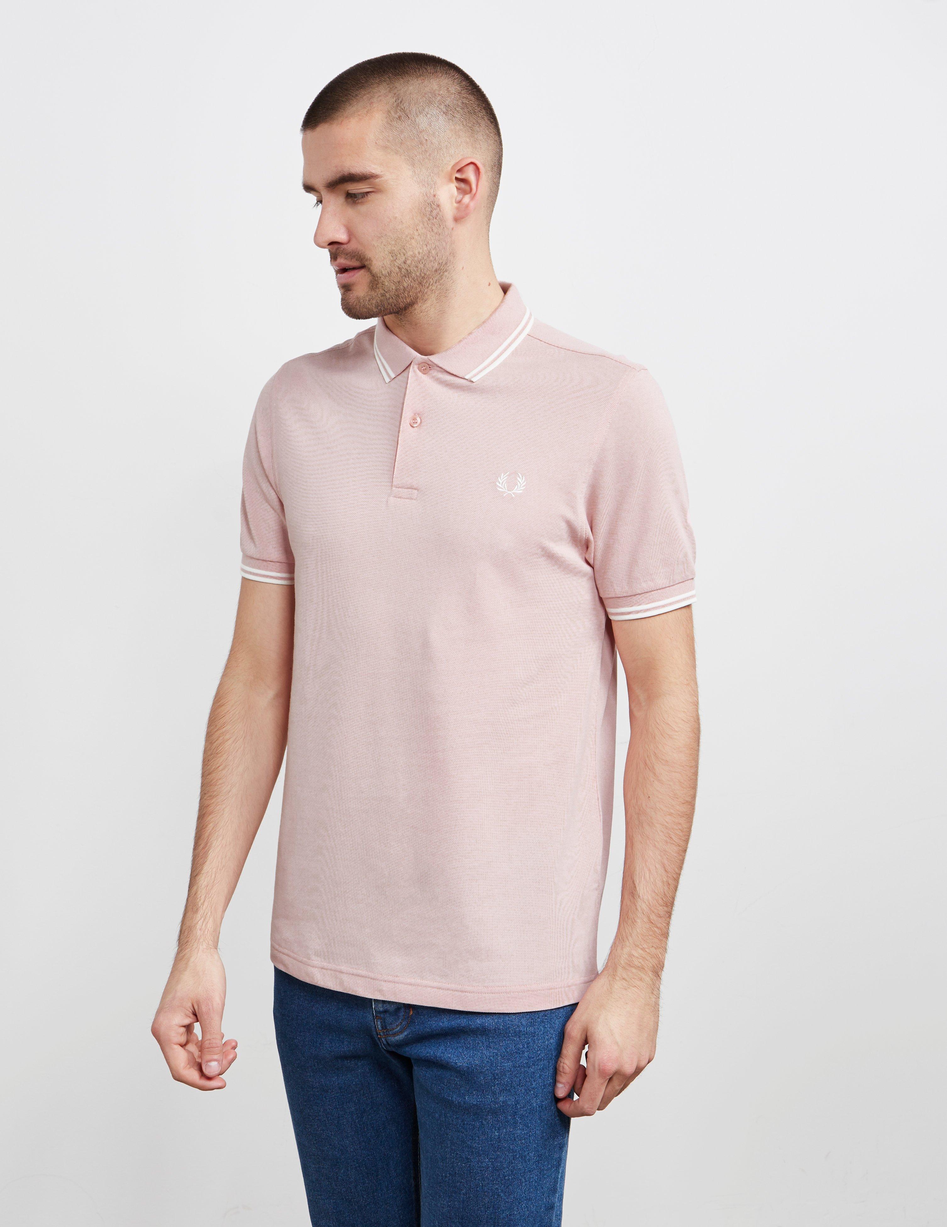 pink fred perry polo