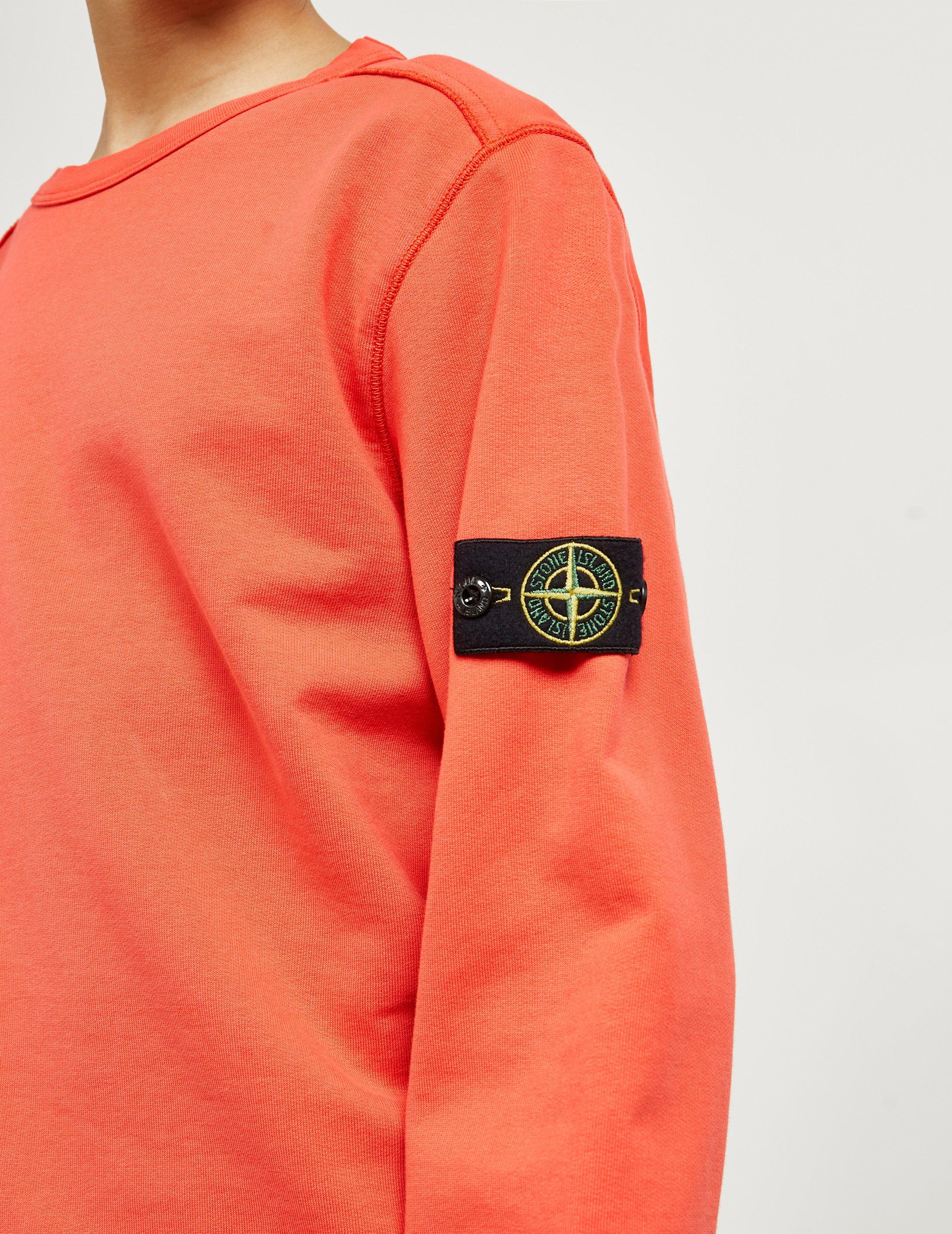 stone island orange crew neck