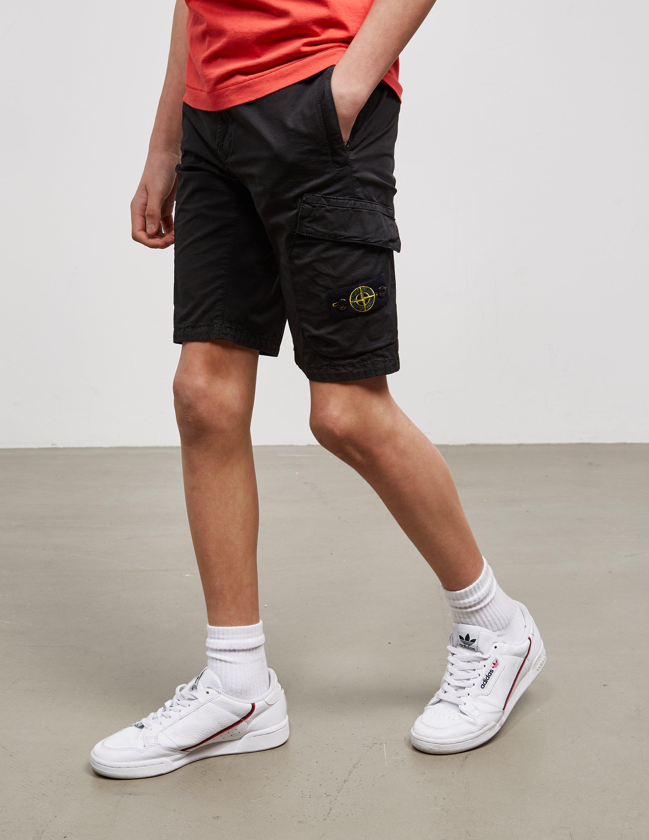 stone island cargo shorts black