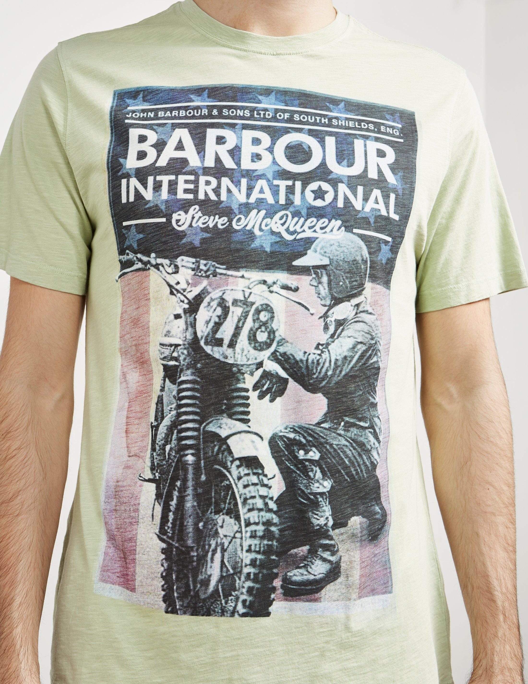 barbour international steve mcqueen t shirt