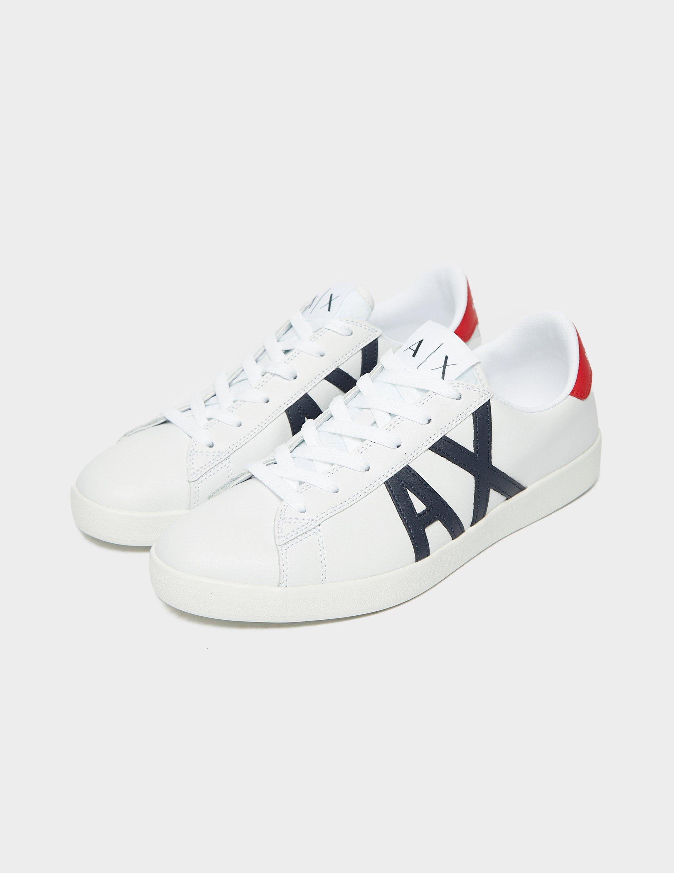 armani exchange perforated leather trainers