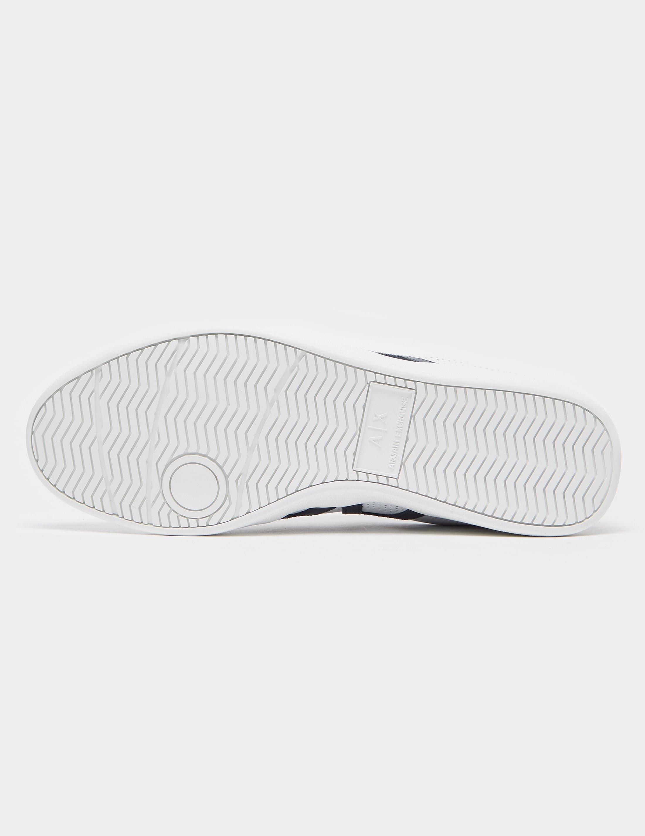 armani exchange perforated leather trainers