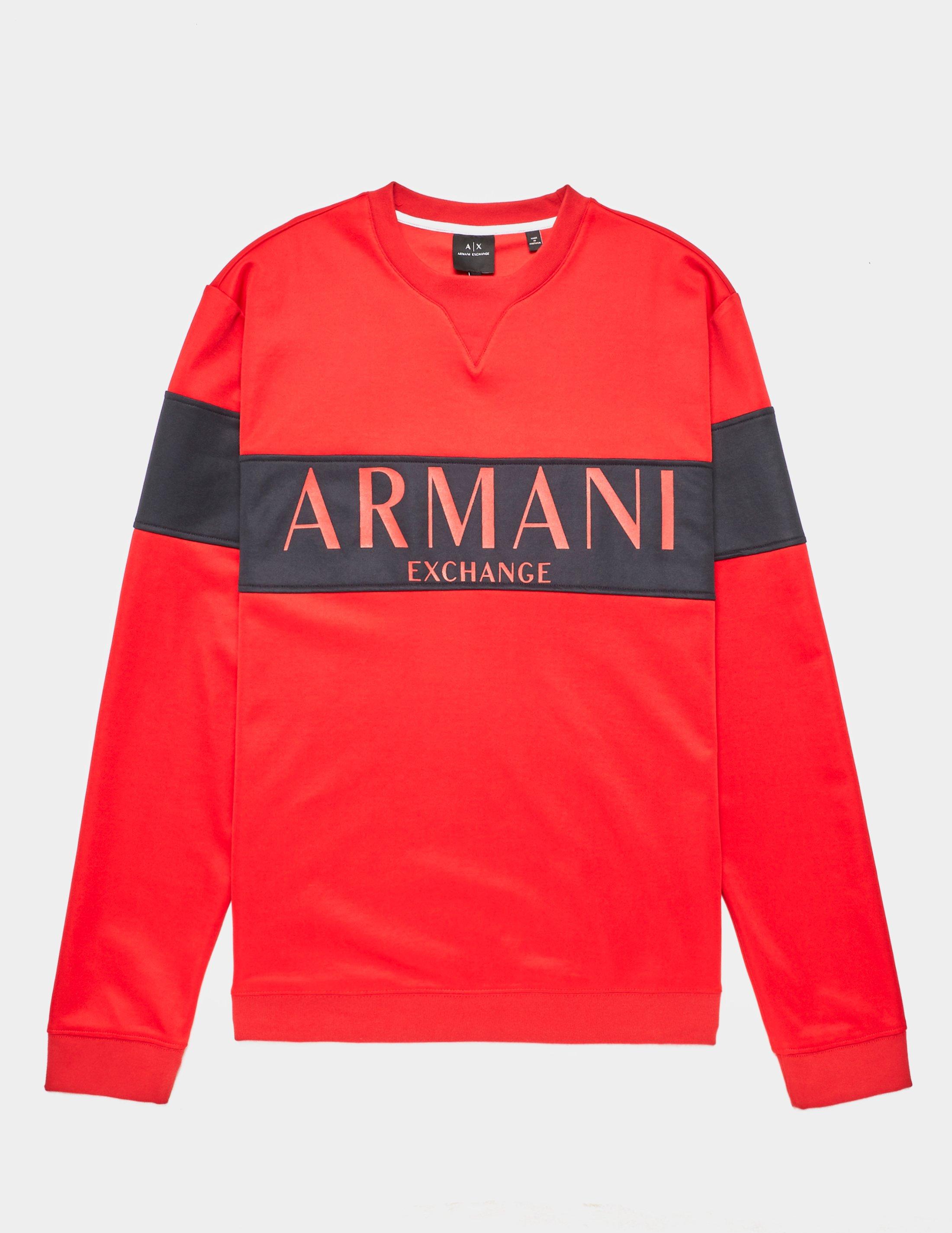 armani exchange red sweatshirt