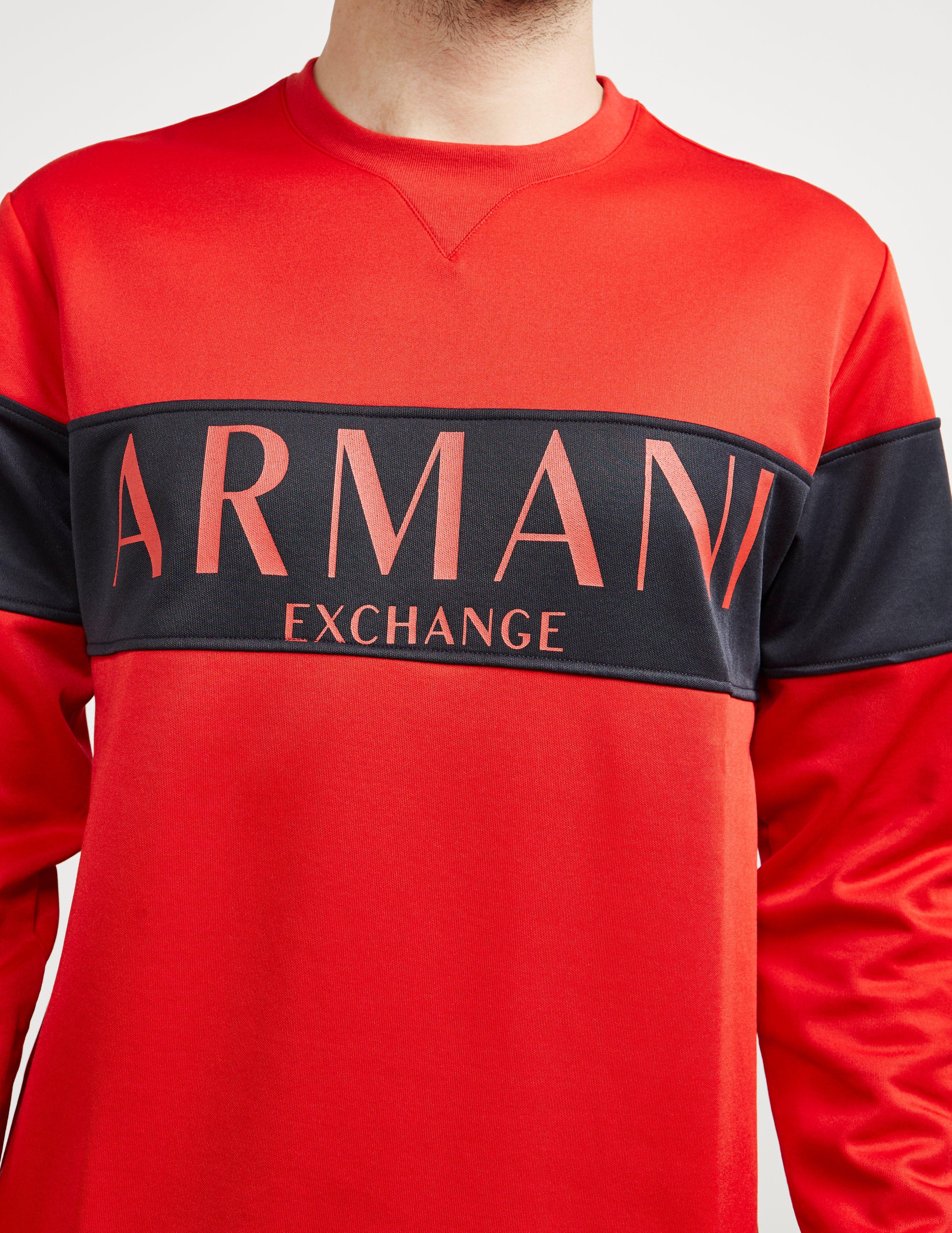 red armani sweatshirt