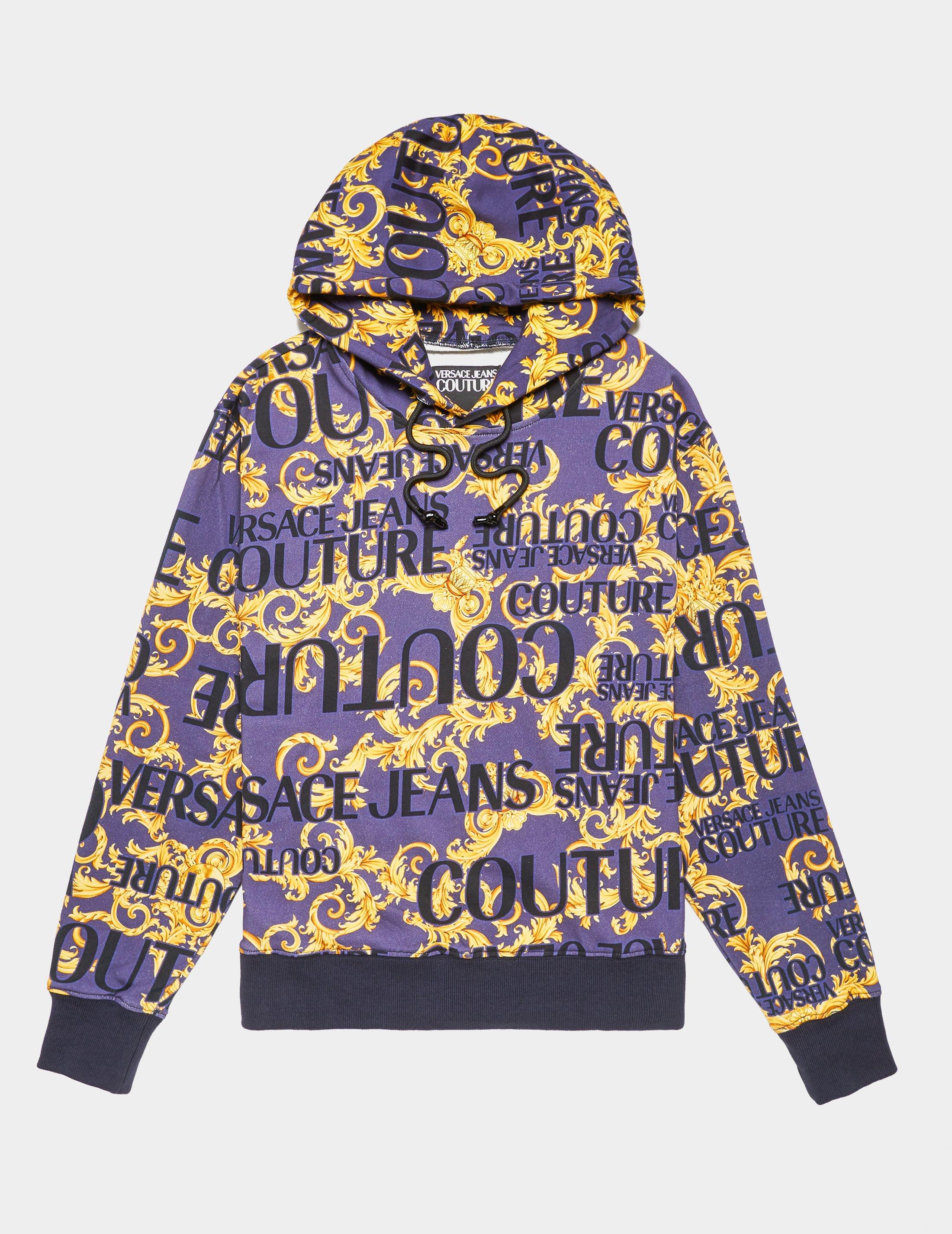 versace baroque print hoodie