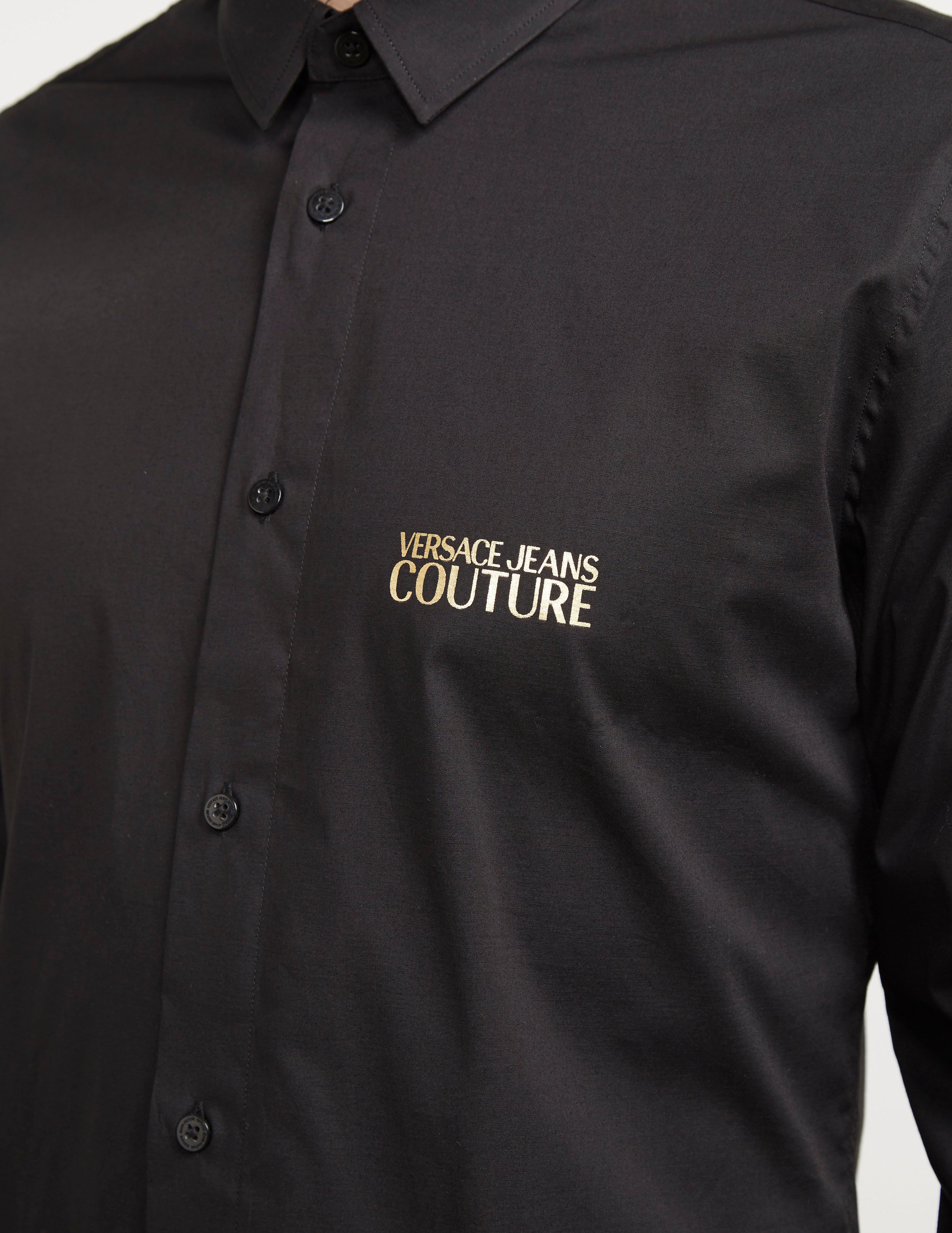 versace black long sleeve shirt