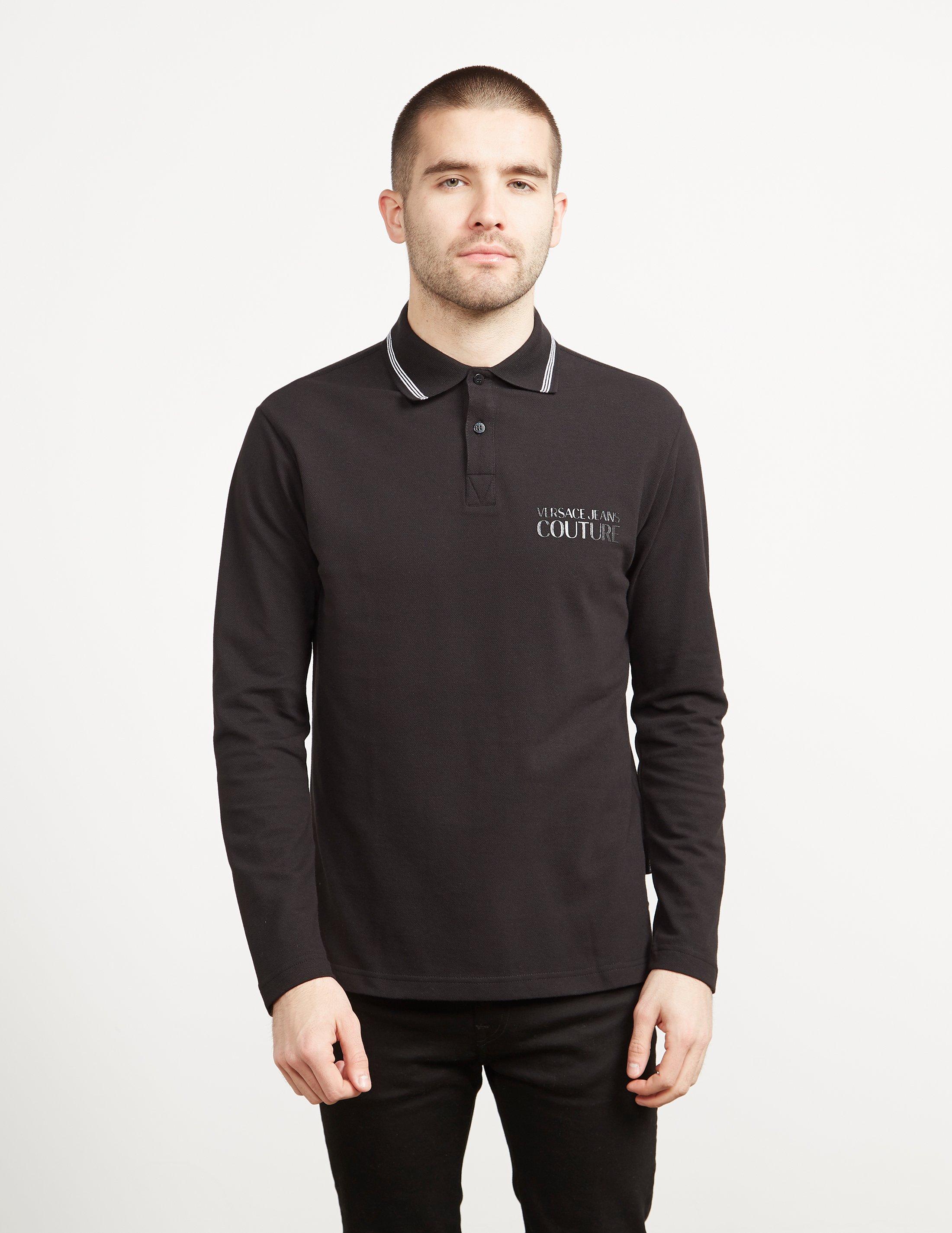 versace jeans long sleeve polo