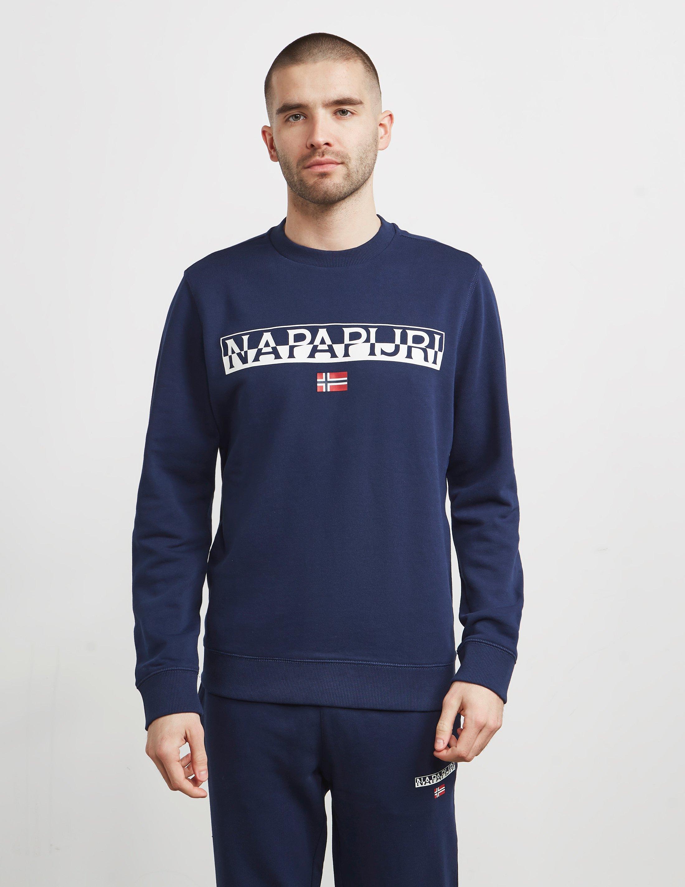 napapijri large logo crew sweatshirt