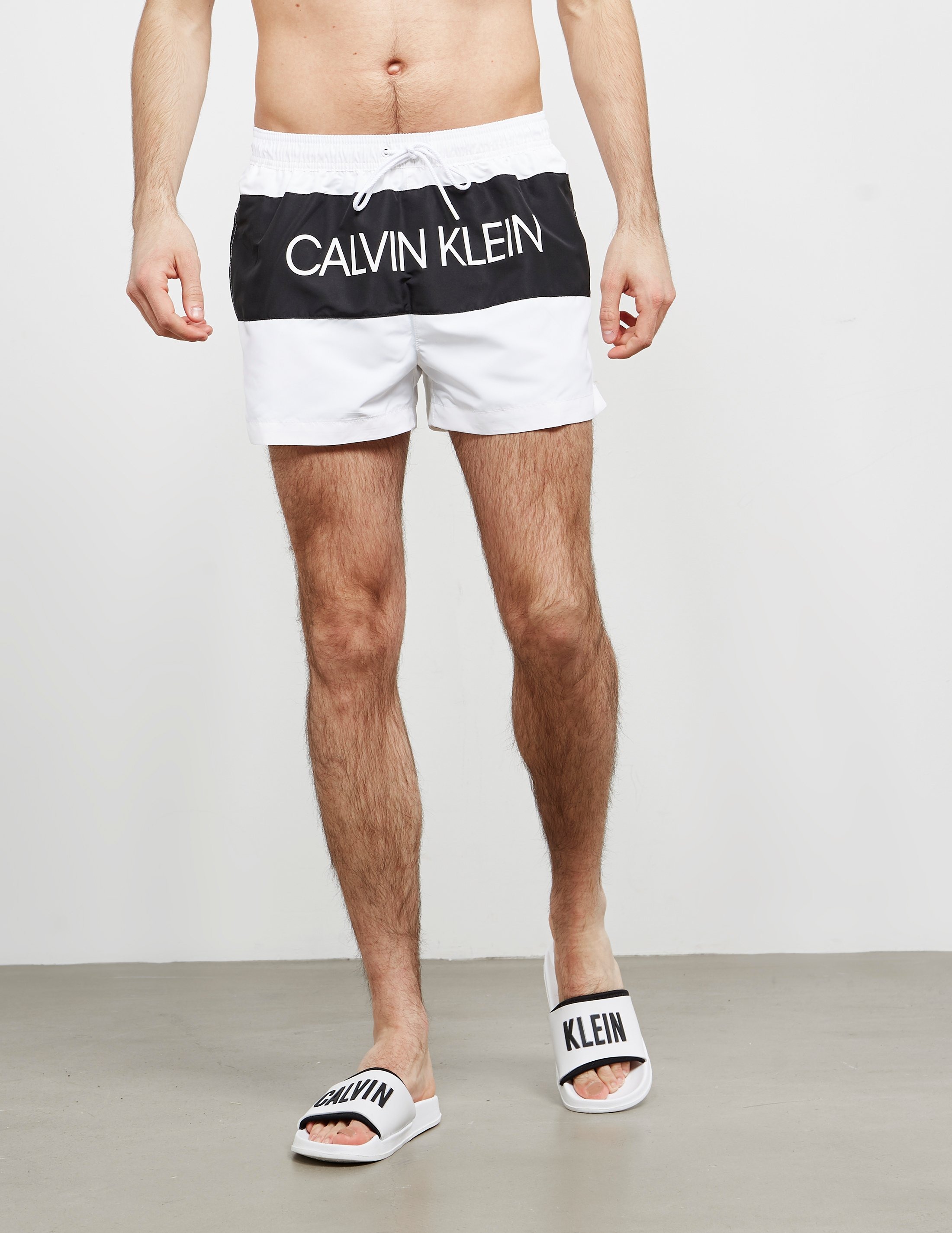 Calvin Klein Swim Block Logo Swim Shorts Tessuti