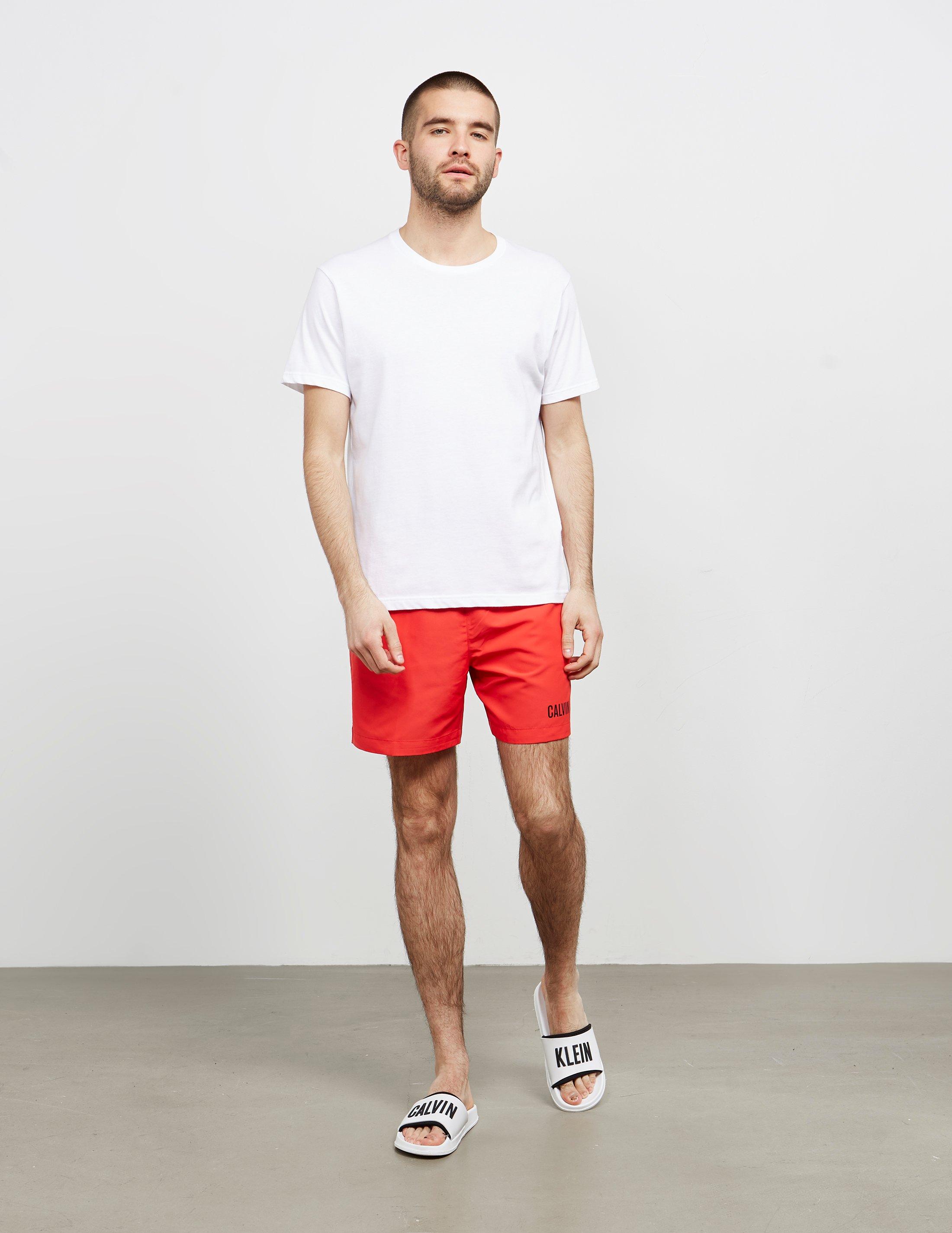 calvin klein double band swim shorts