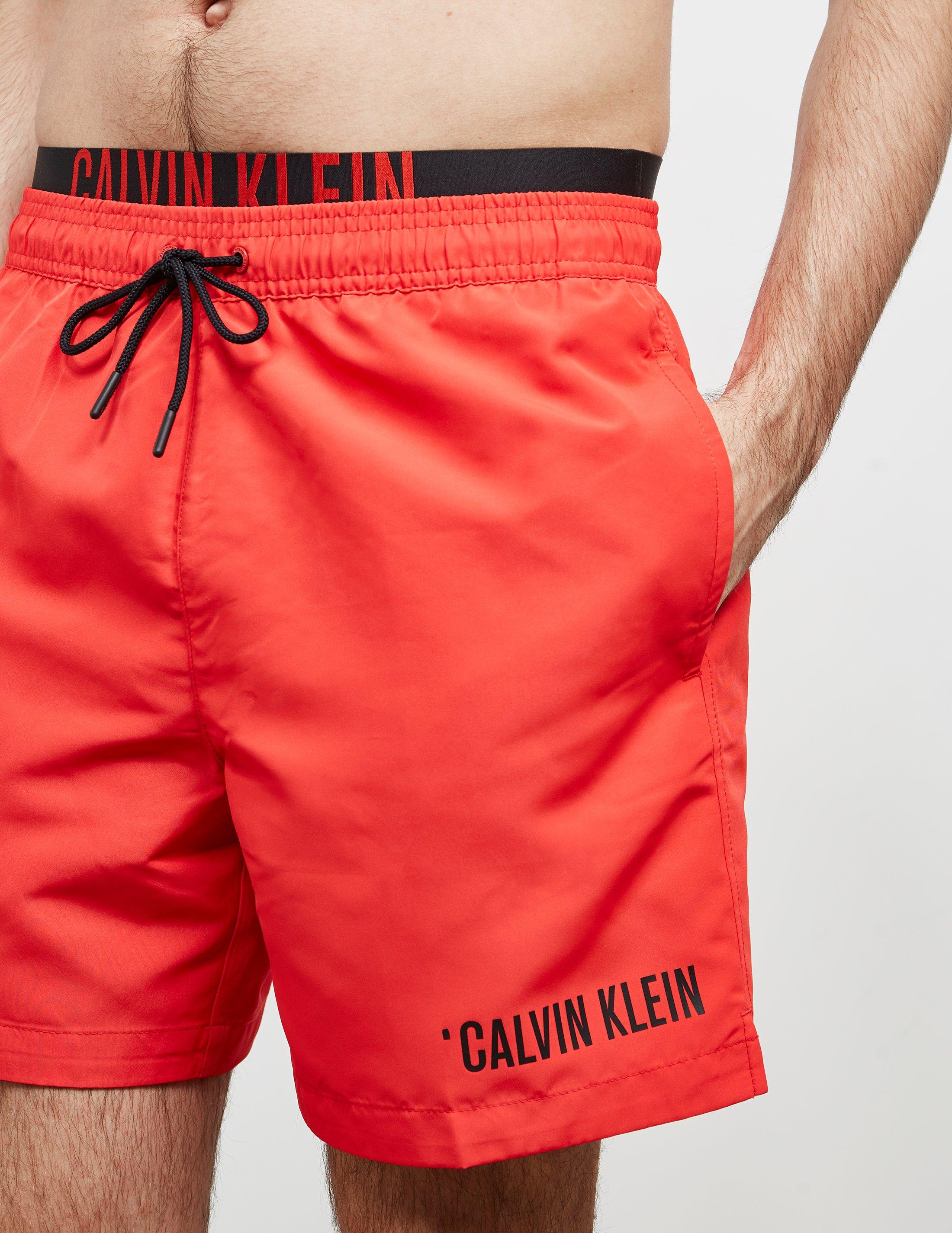 calvin klein double band swim shorts