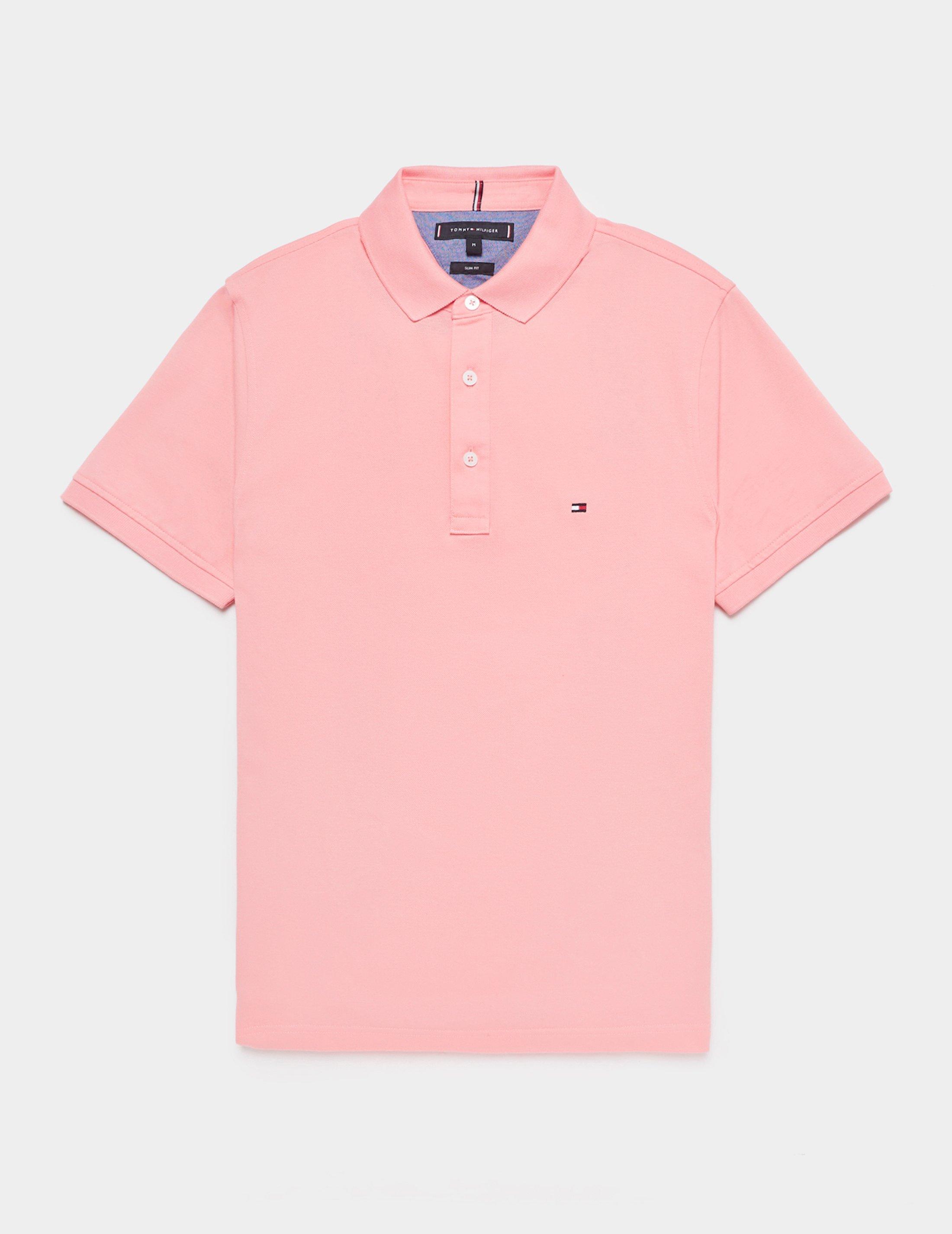 tommy hilfiger pink polo shirt