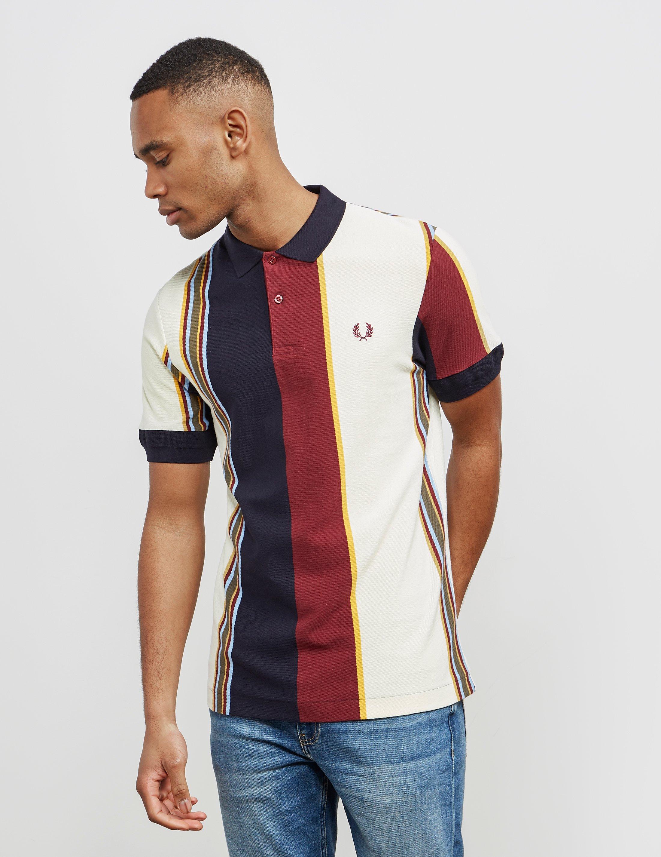 fred perry striped polo