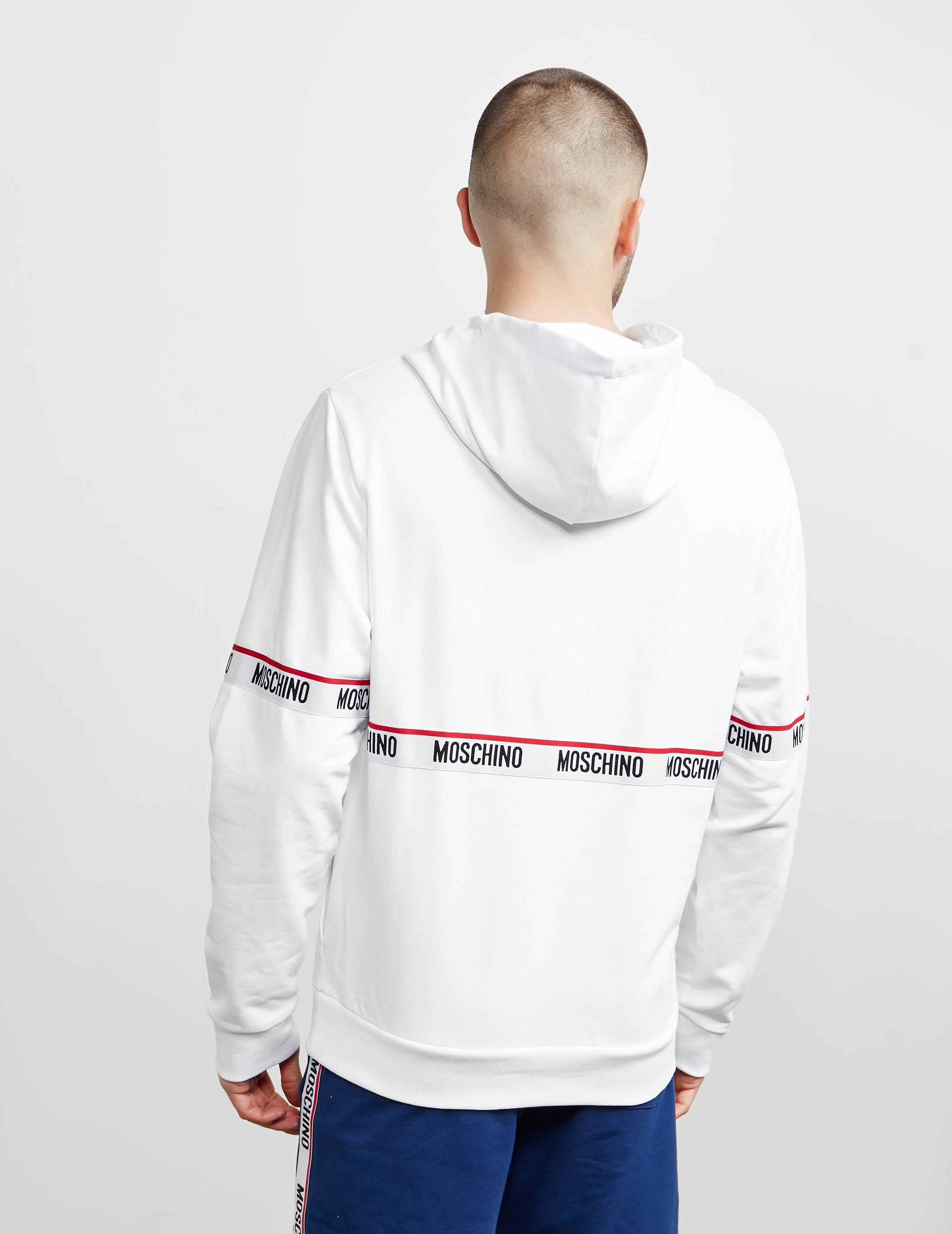 moschino tape hoodie