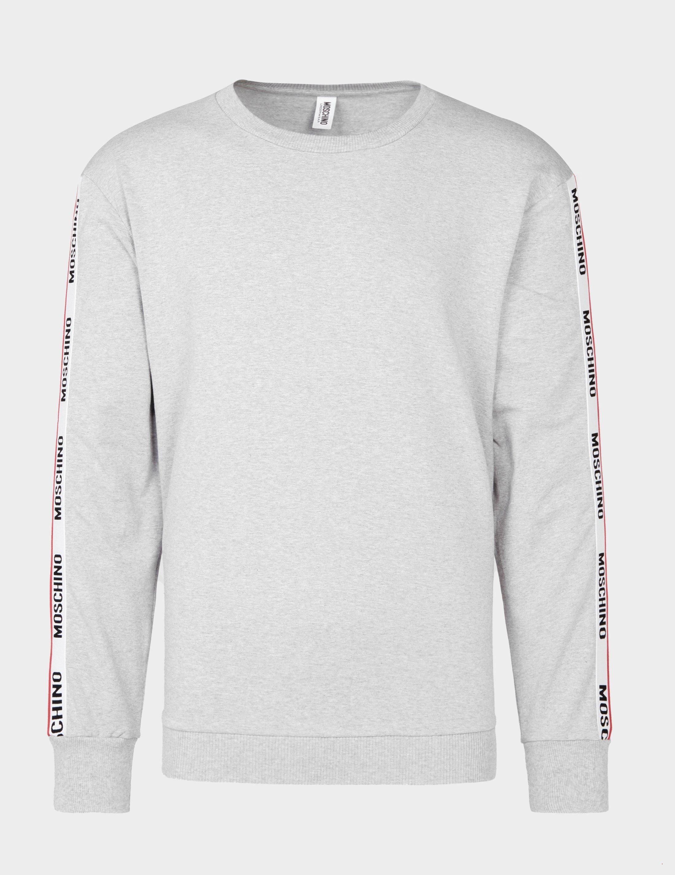 moschino tape crew neck sweatshirt