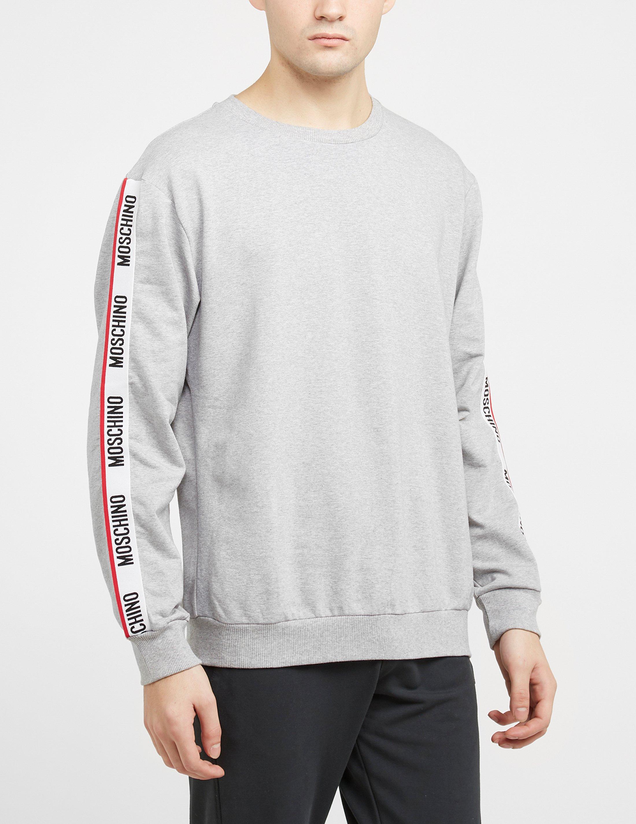 moschino tape crew neck sweatshirt