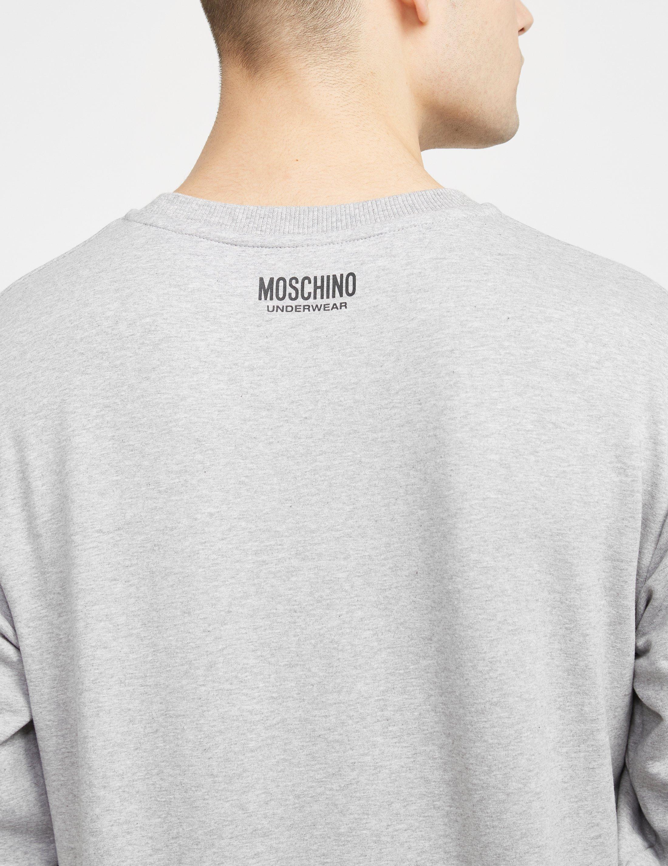 moschino tape crew neck sweatshirt