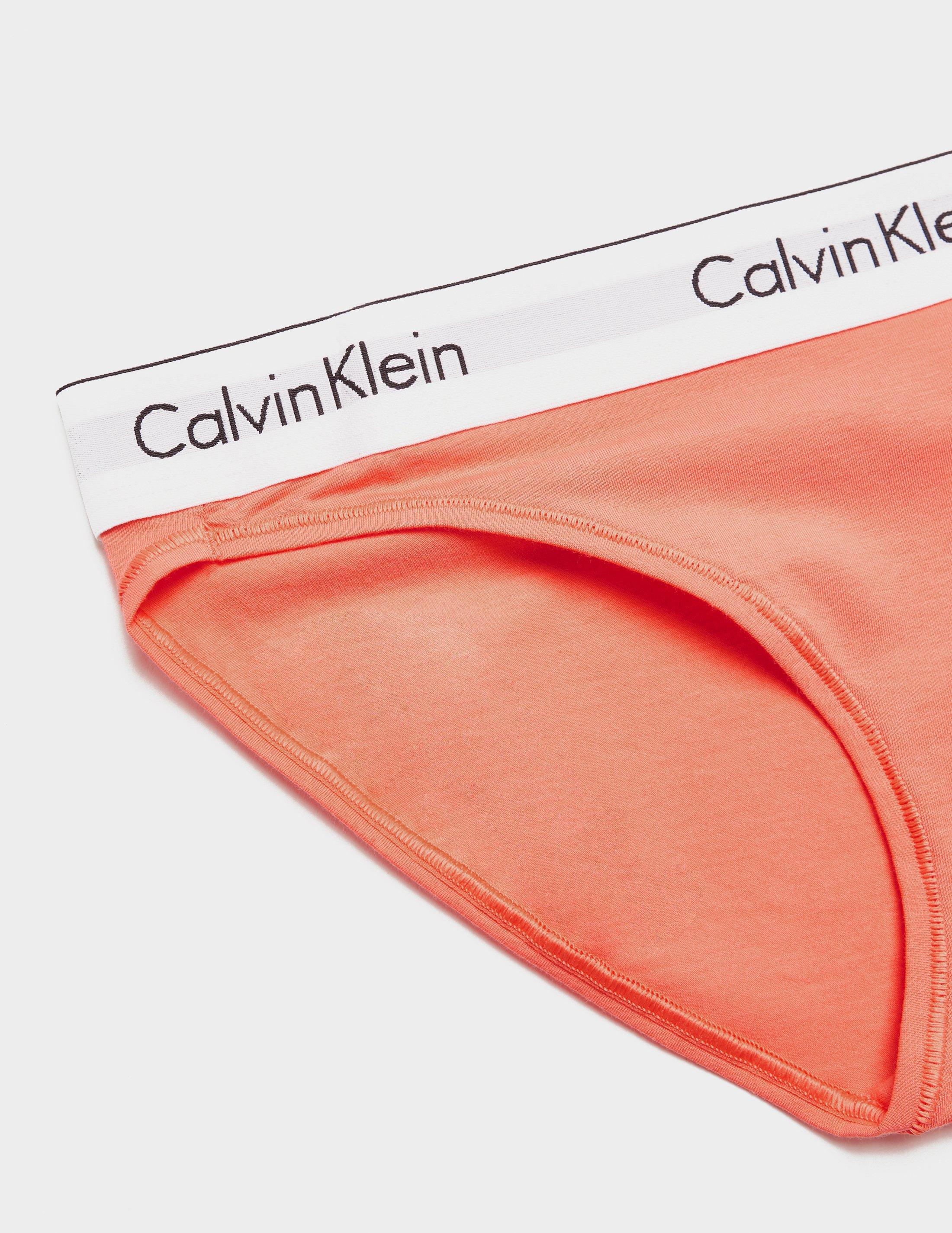 orange calvin klein underwear