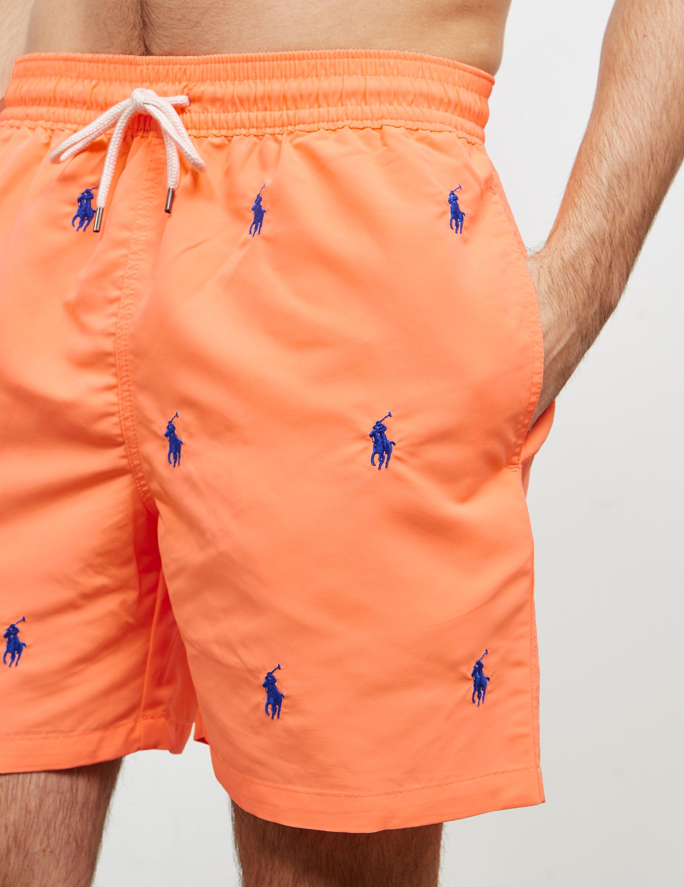 orange polo swim trunks