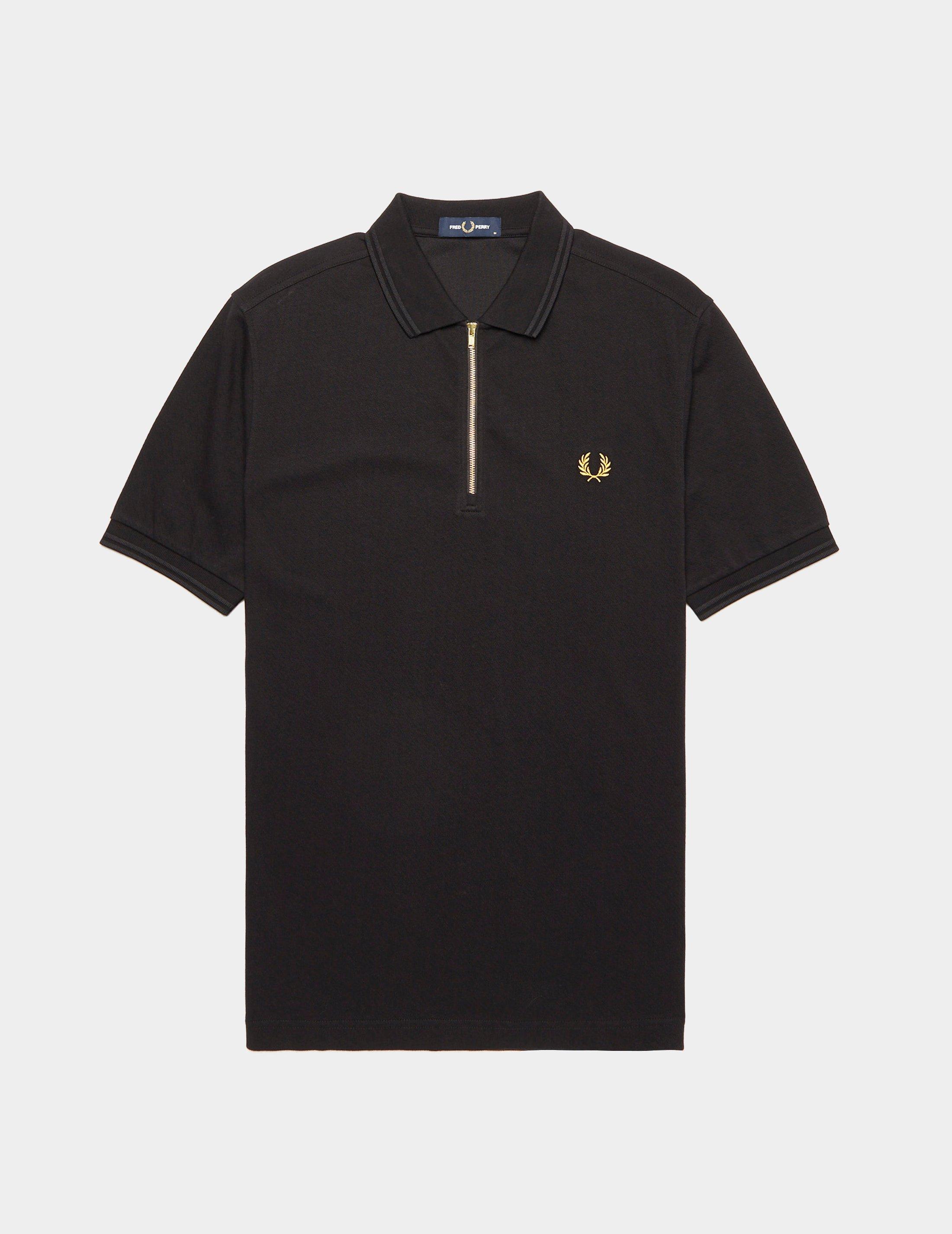 fred perry zip polo shirt