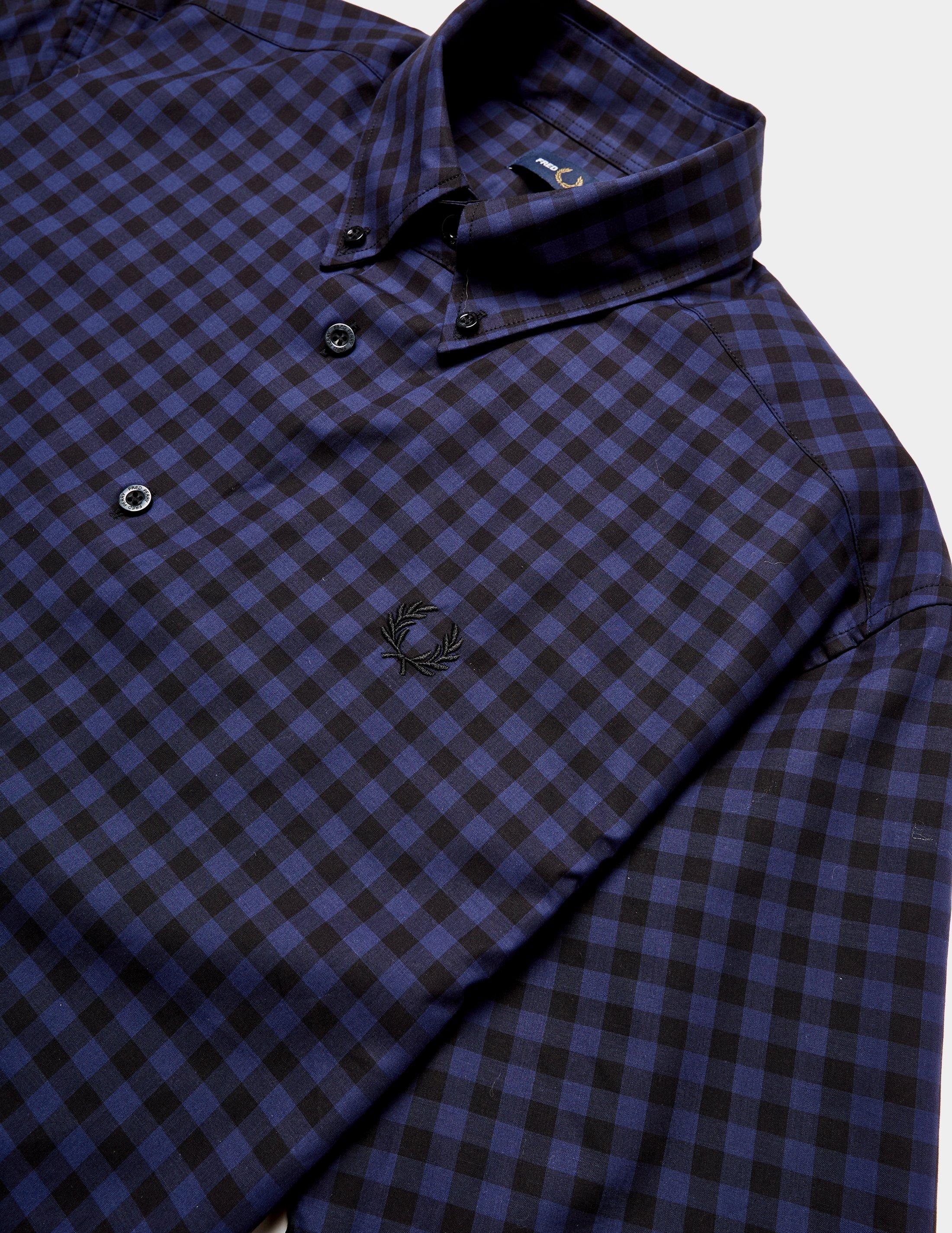 fred perry short sleeve gingham shirt