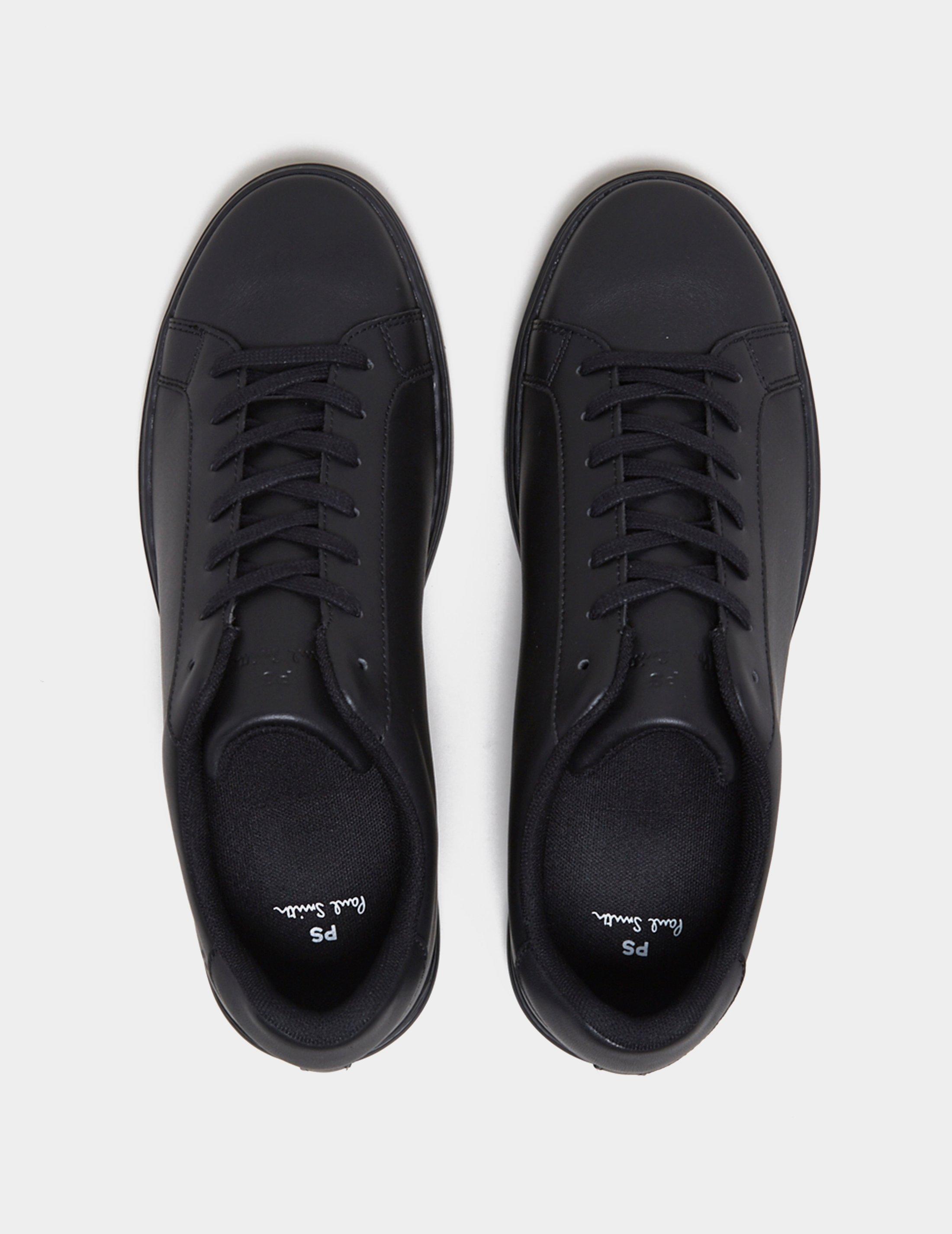 paul smith black leather trainers