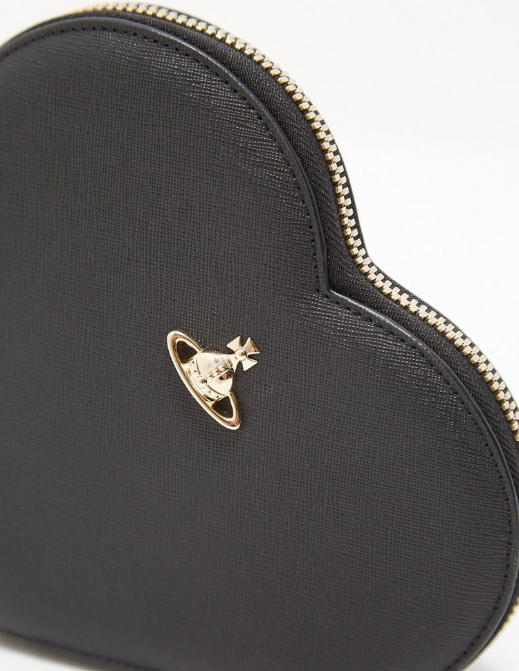 black heart clutch bag