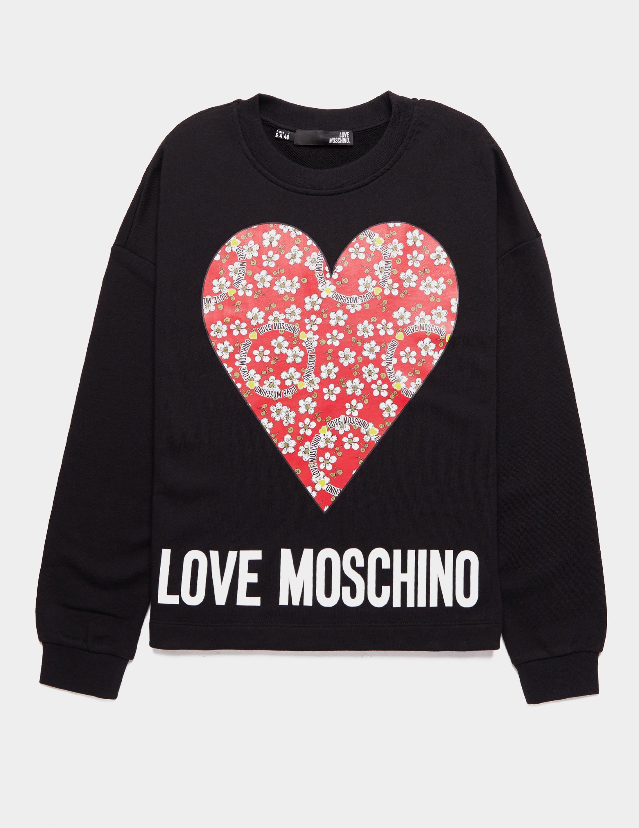 love moschino heart sweatshirt