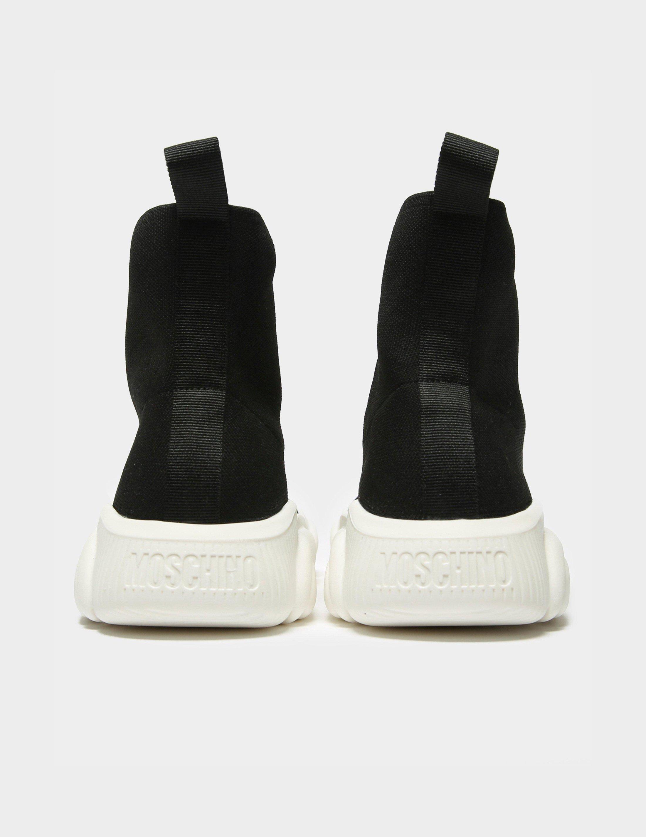 moschino logo sock trainers