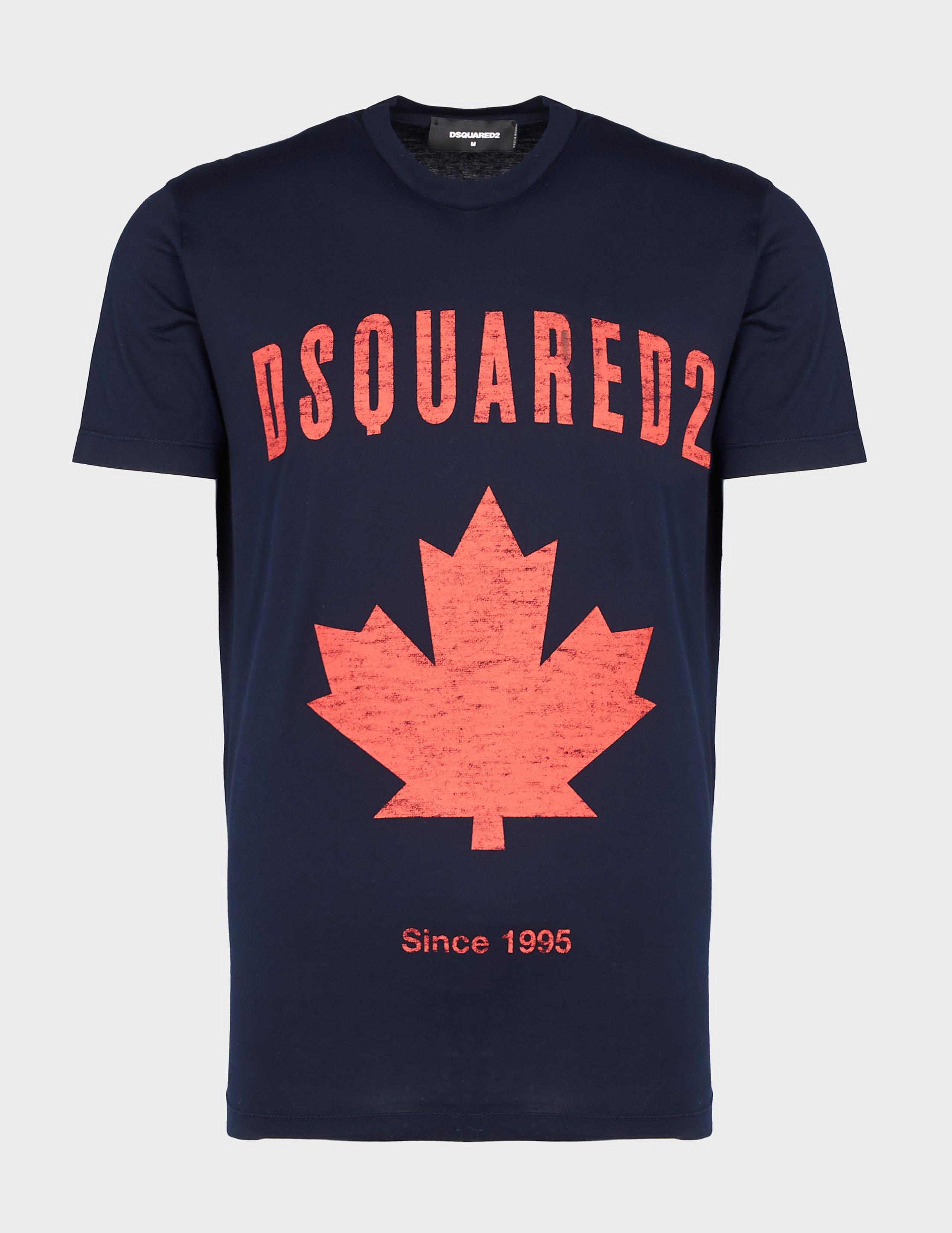 dsquared2 maple leaf short sleeve t-shirt