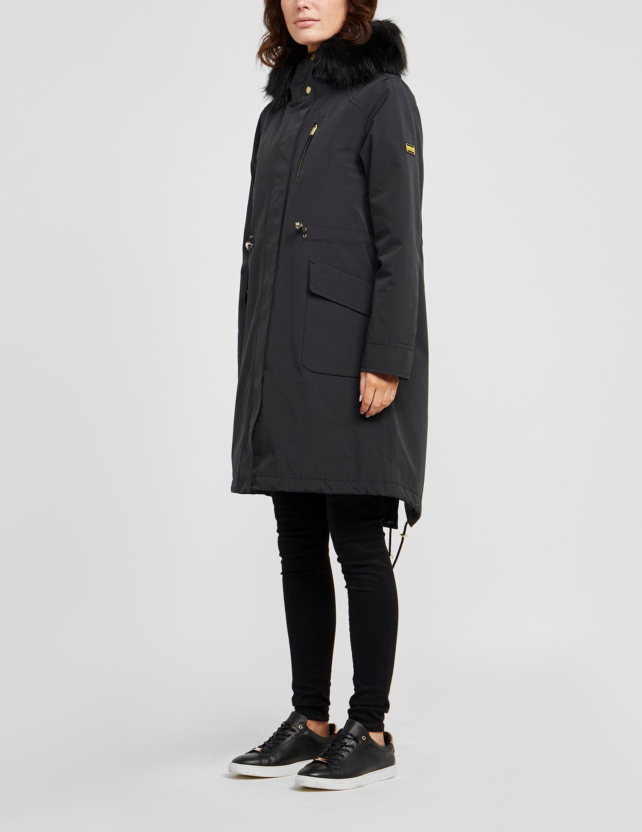 barbour black parka