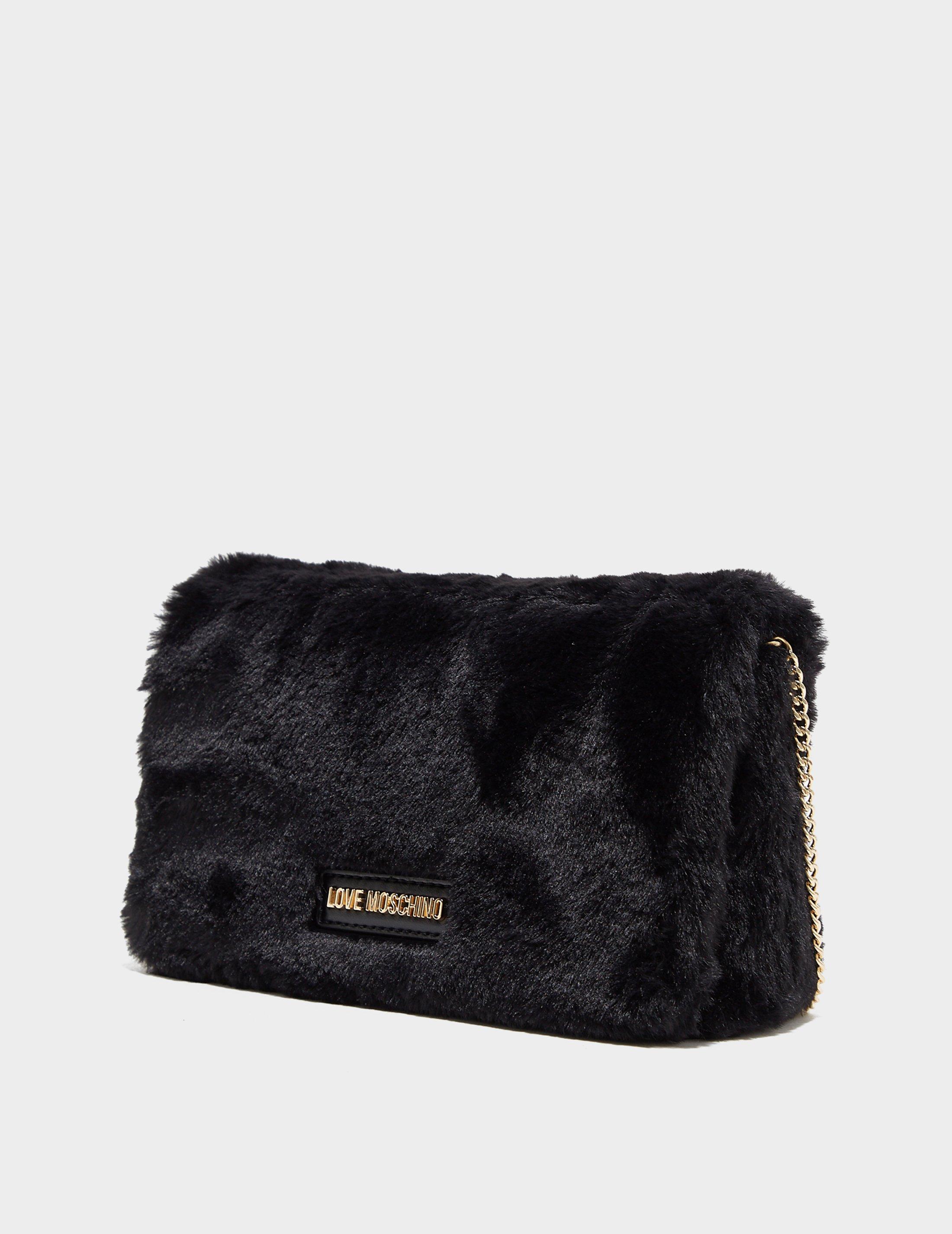 love moschino fur bag