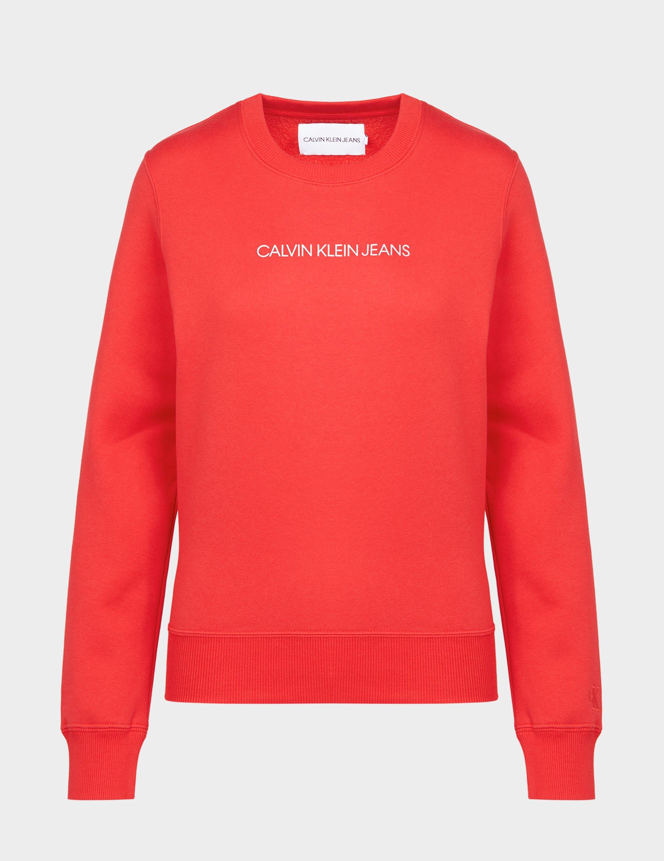 red calvin klein sweatshirt