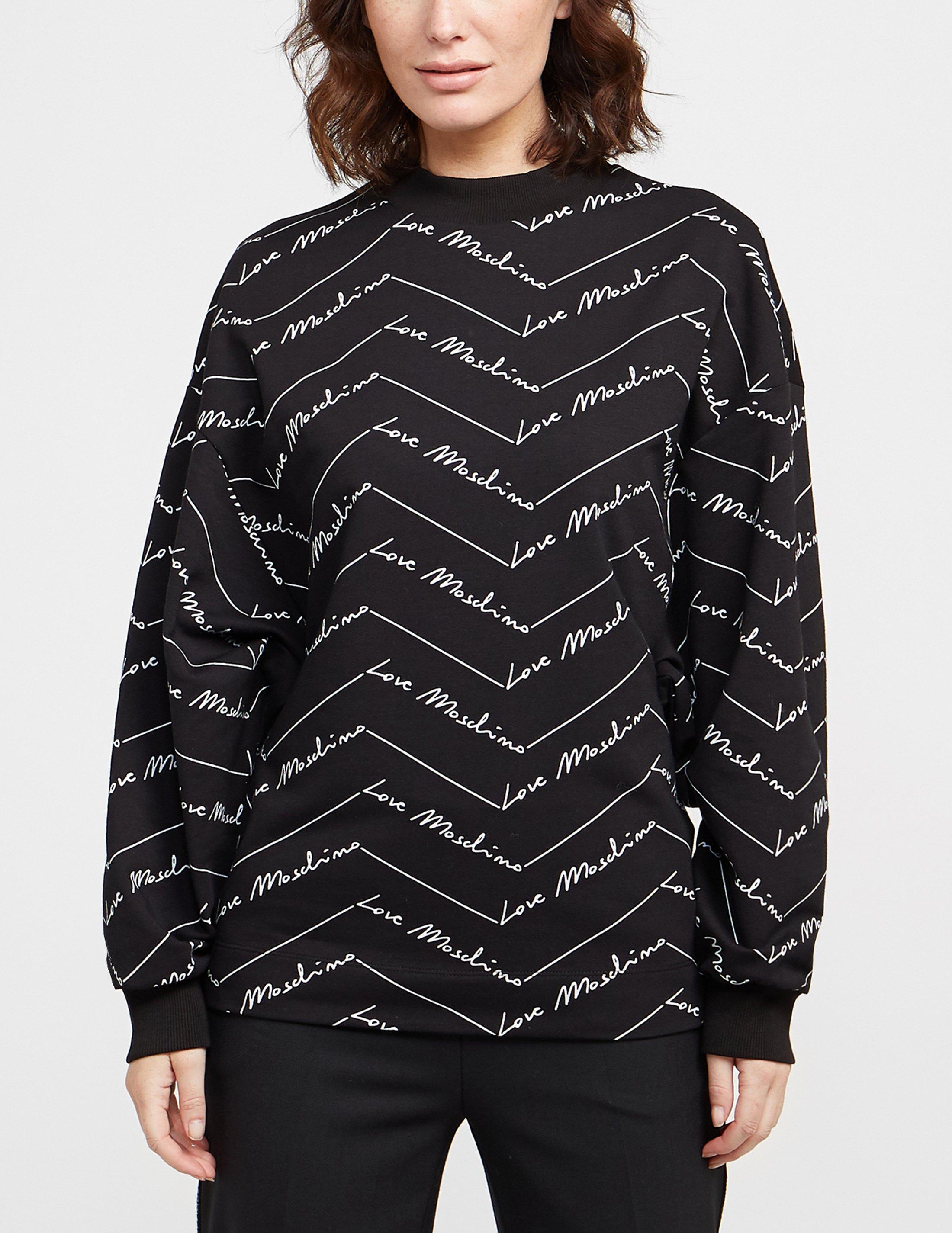 moschino all over print sweatshirt