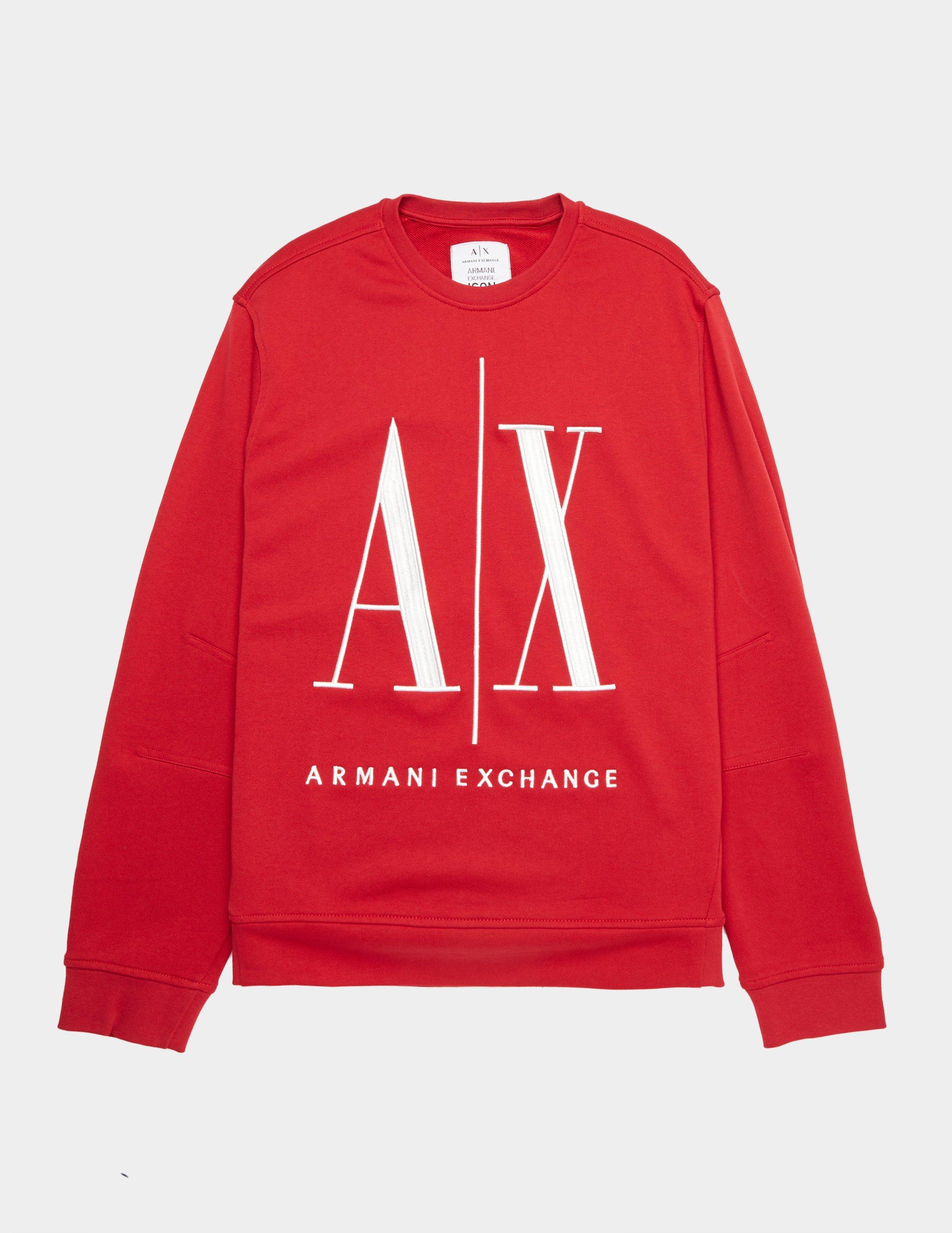 armani exchange red hoodie