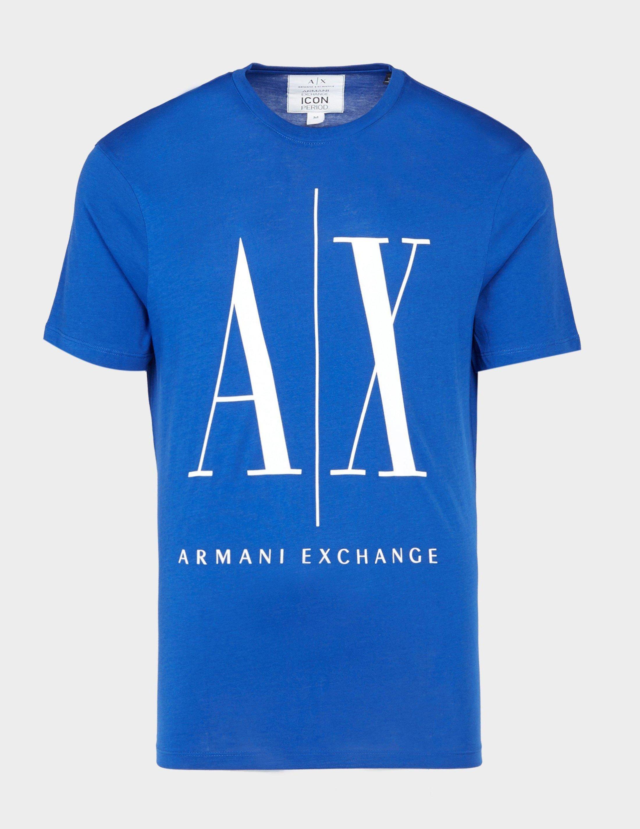 armani exchange blue t shirt