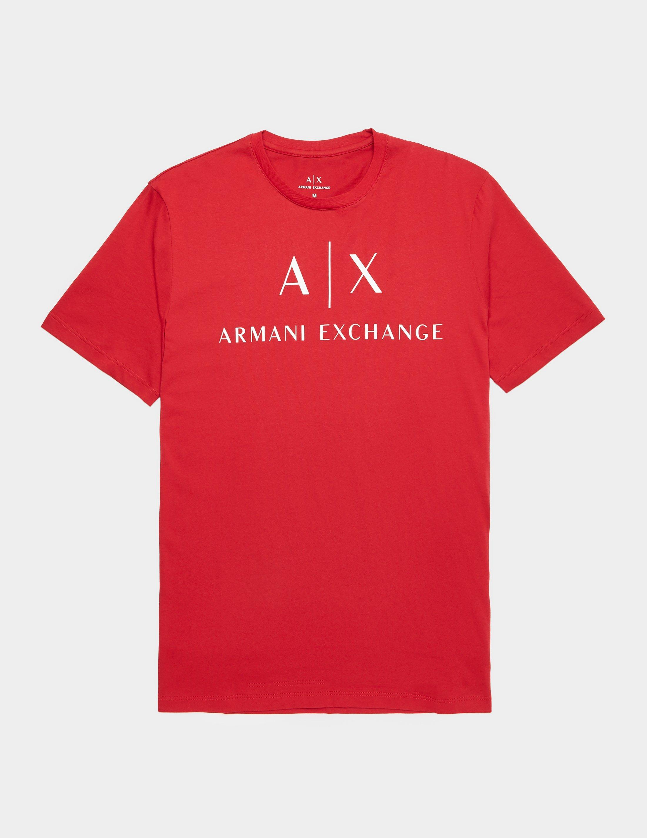 armani exchange red t shirt