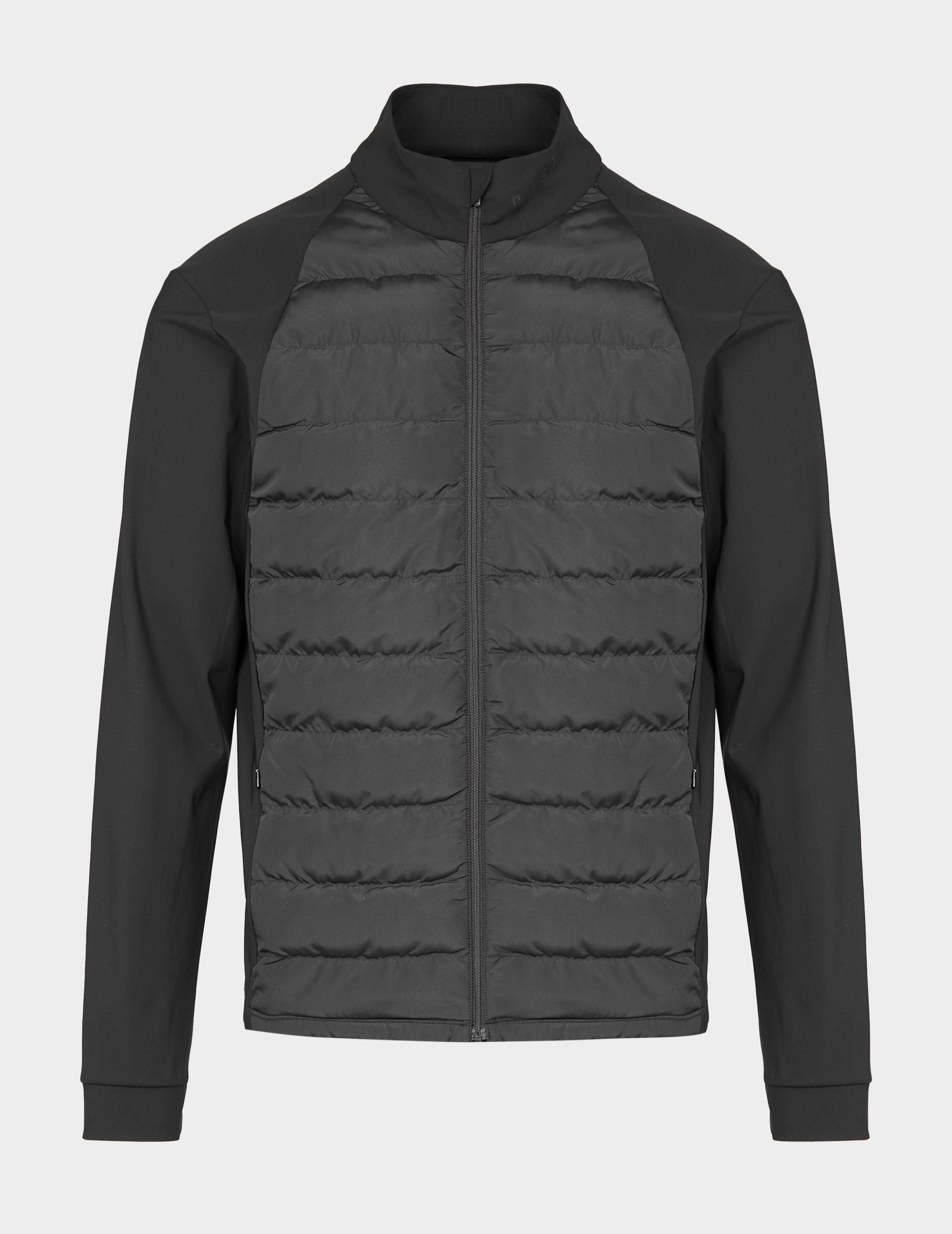Black Castore Quilted Panel Jacket | Tessuti