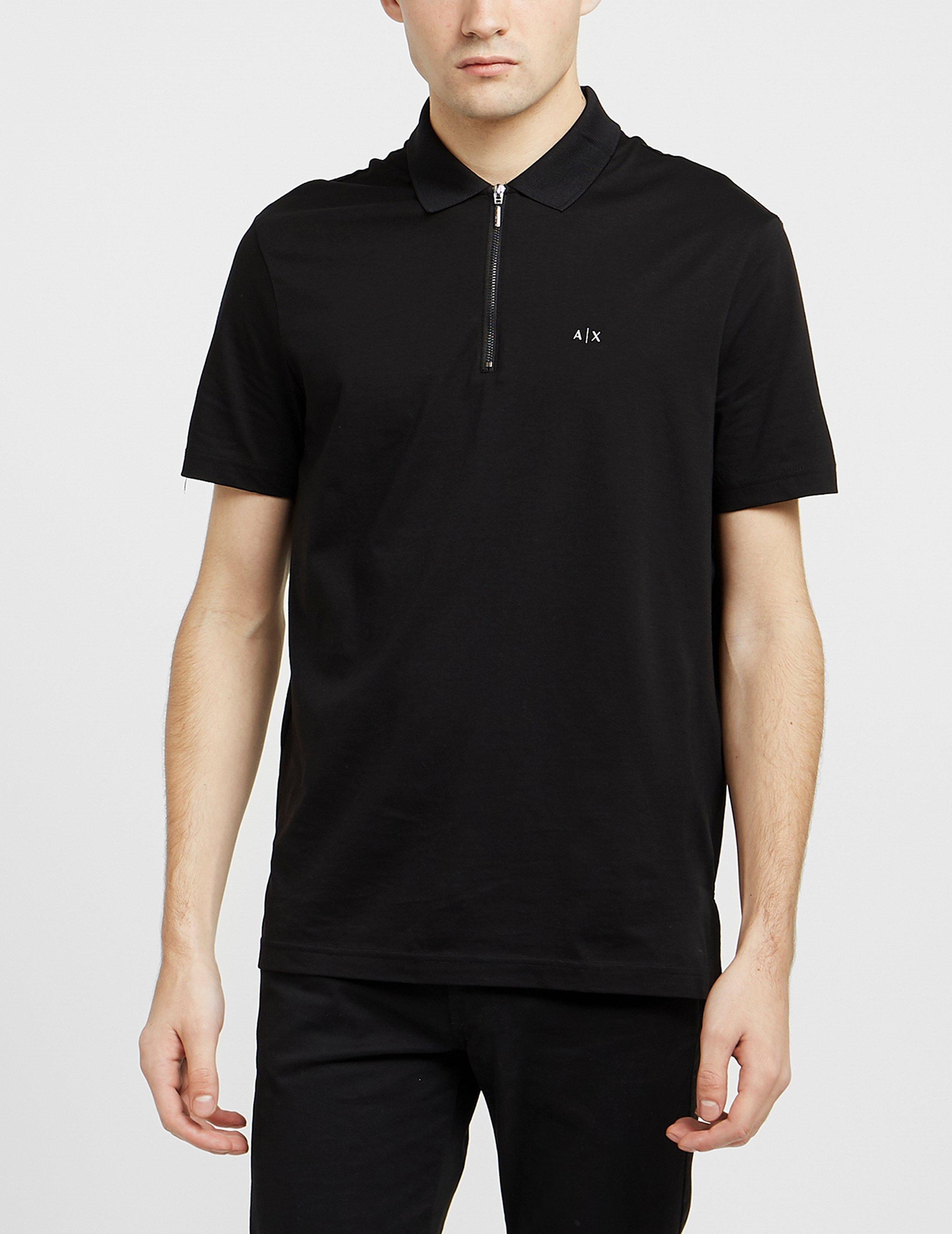 armani exchange polo shirt black